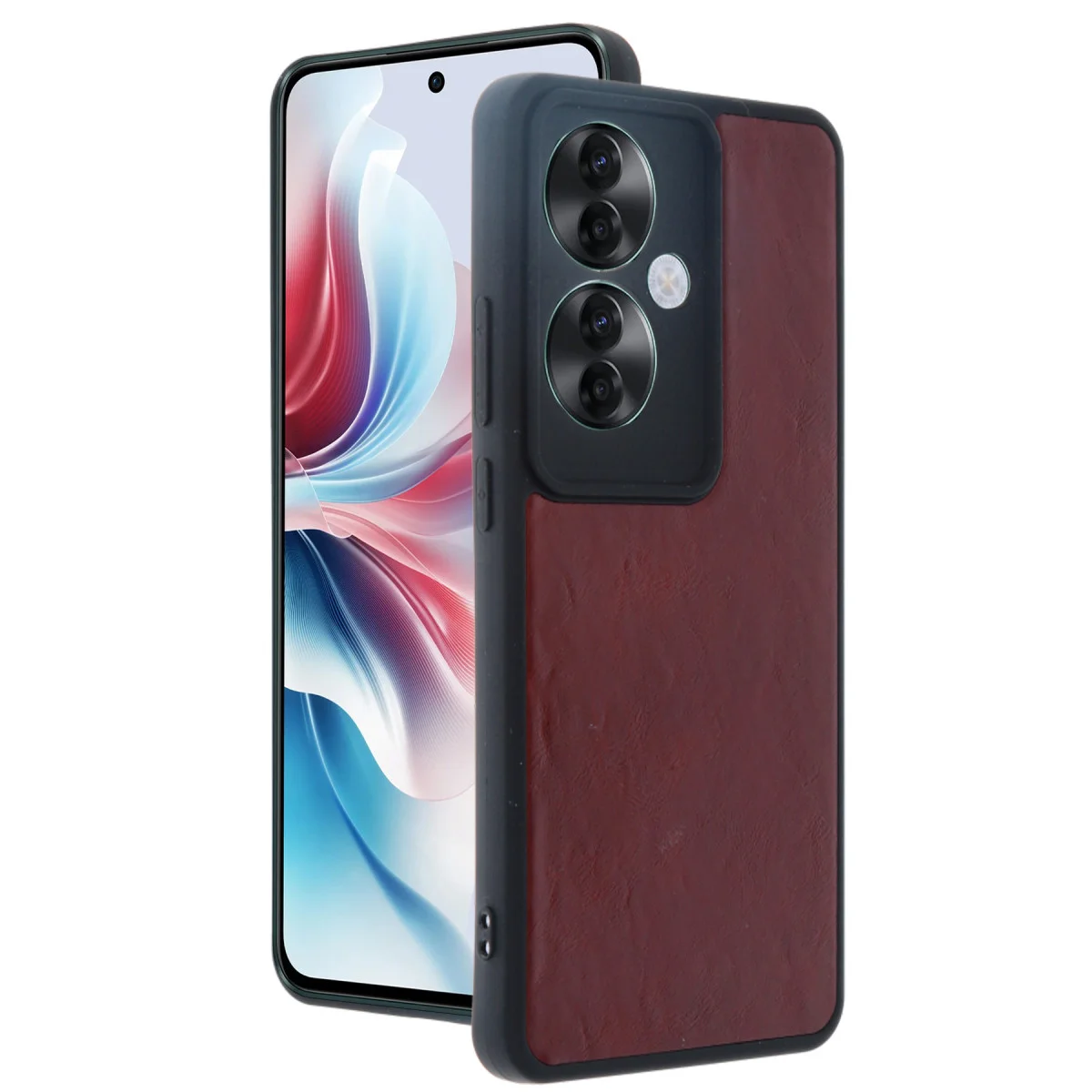 Reno 11F Kılıf Aras Deri Kapak - Bordo