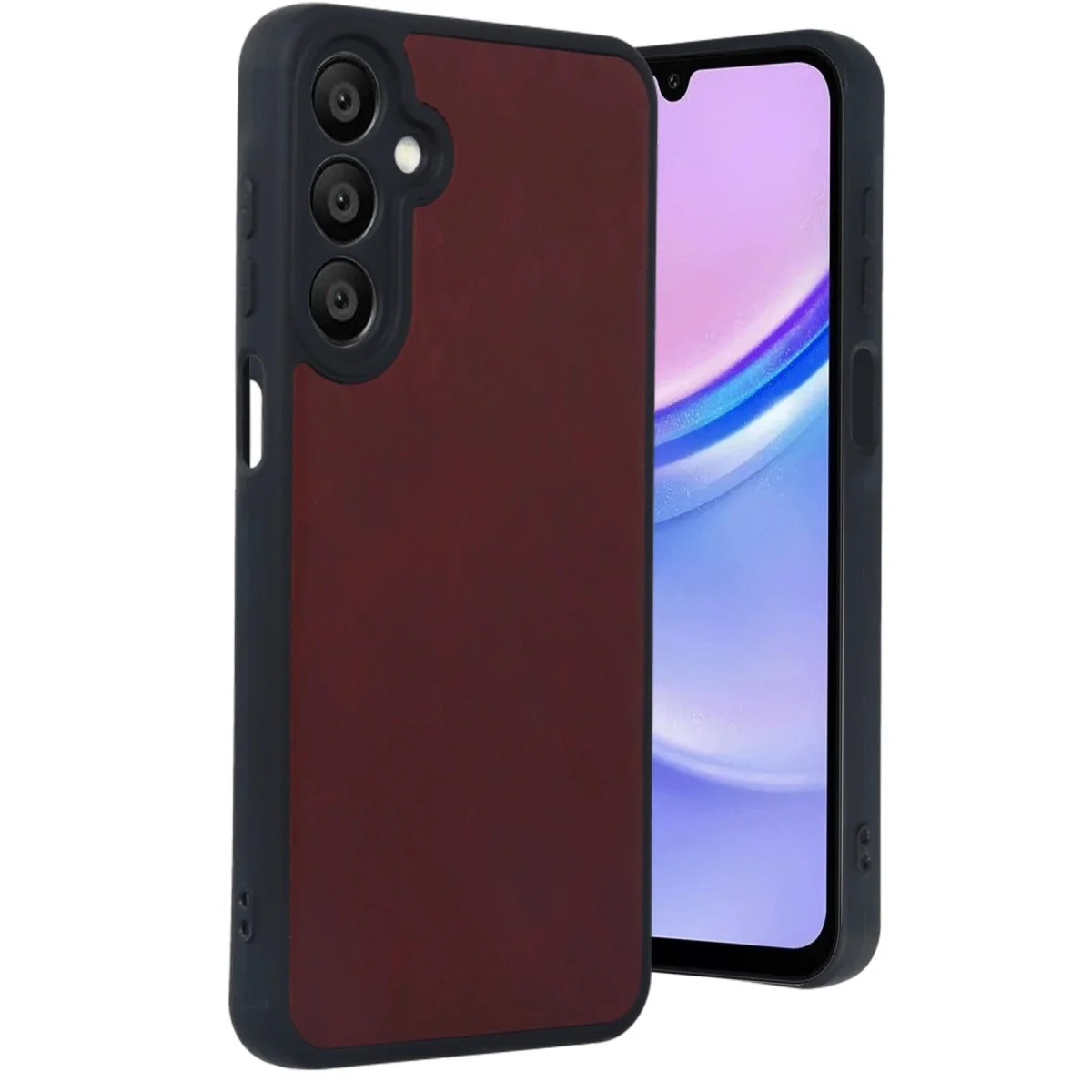 Galaxy A55 5G Kılıf Aras Deri Kapak - Bordo
