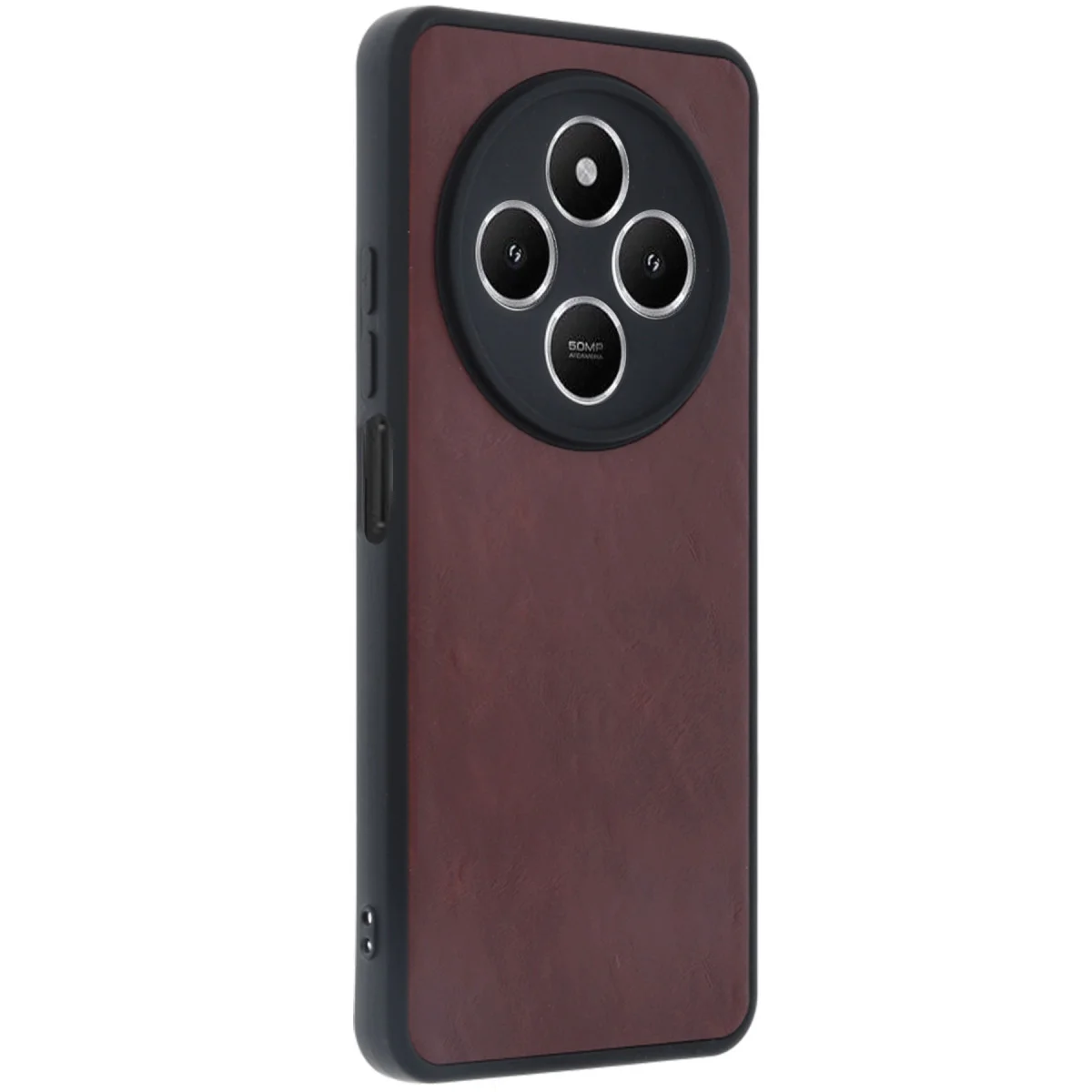 Redmi 14C Kılıf Aras Deri Kapak - Bordo