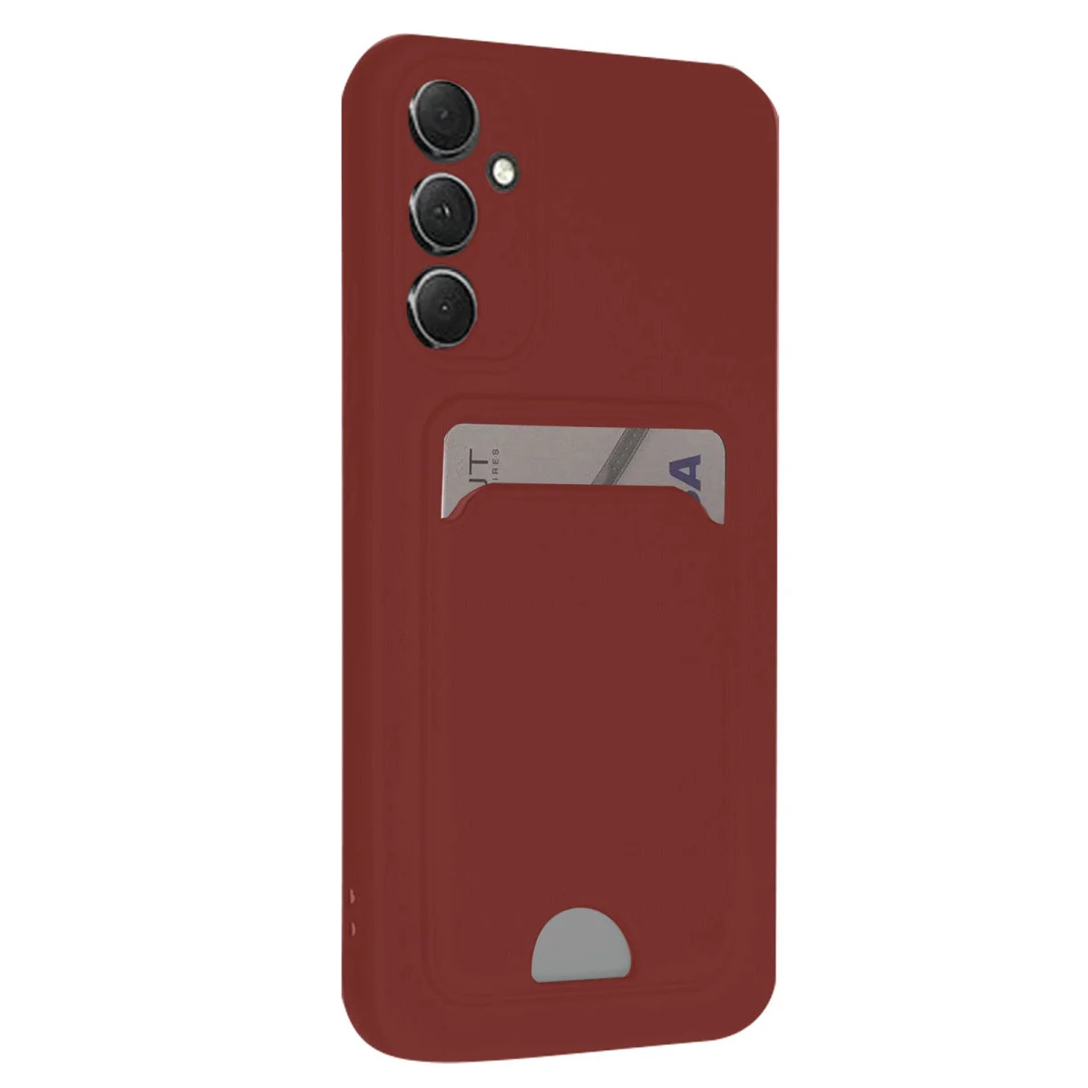 Galaxy A16 5G Kılıf Kelvin Kartvizitli Silikon - Bordo