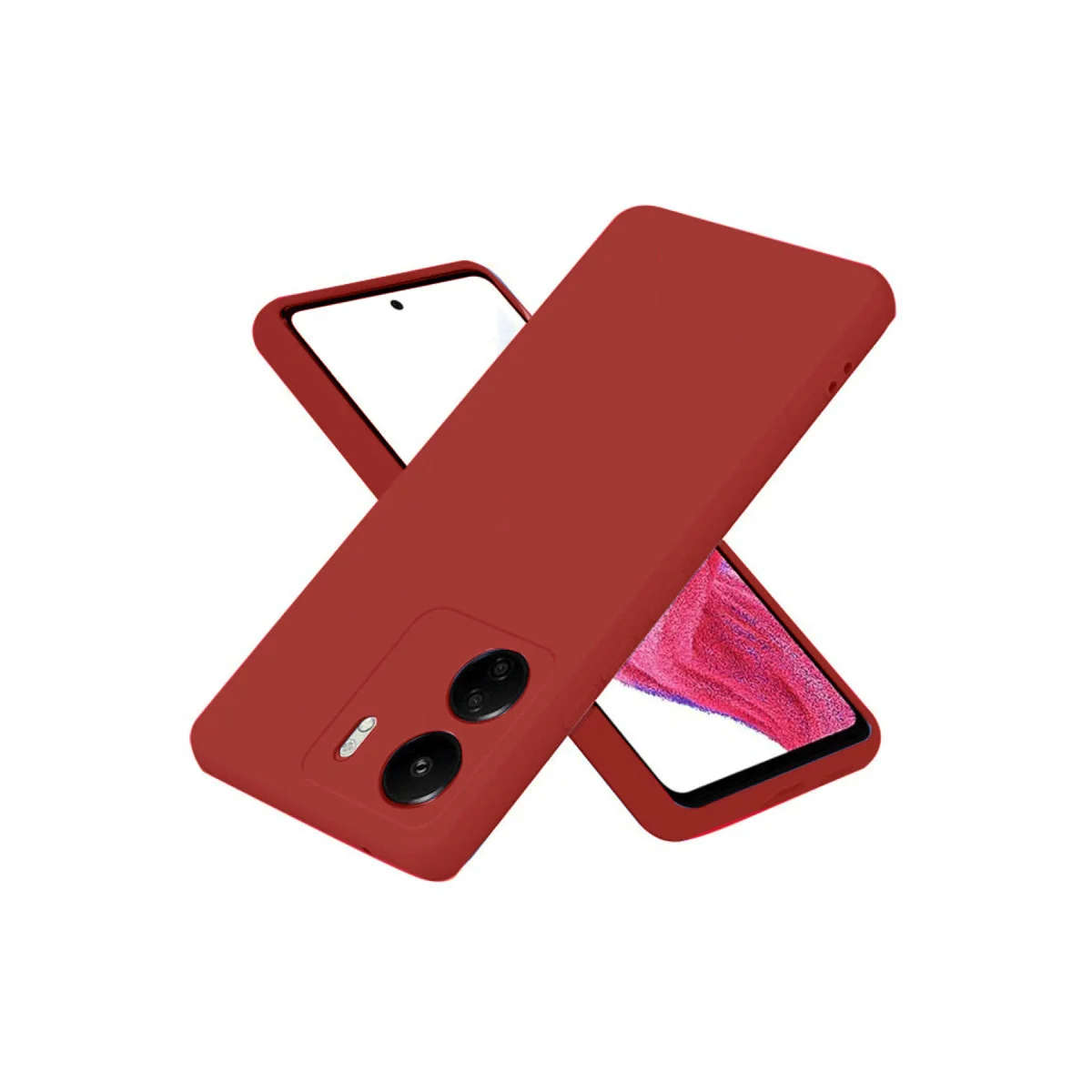 Redmi 13C Kılıf First Silikon - Bordo