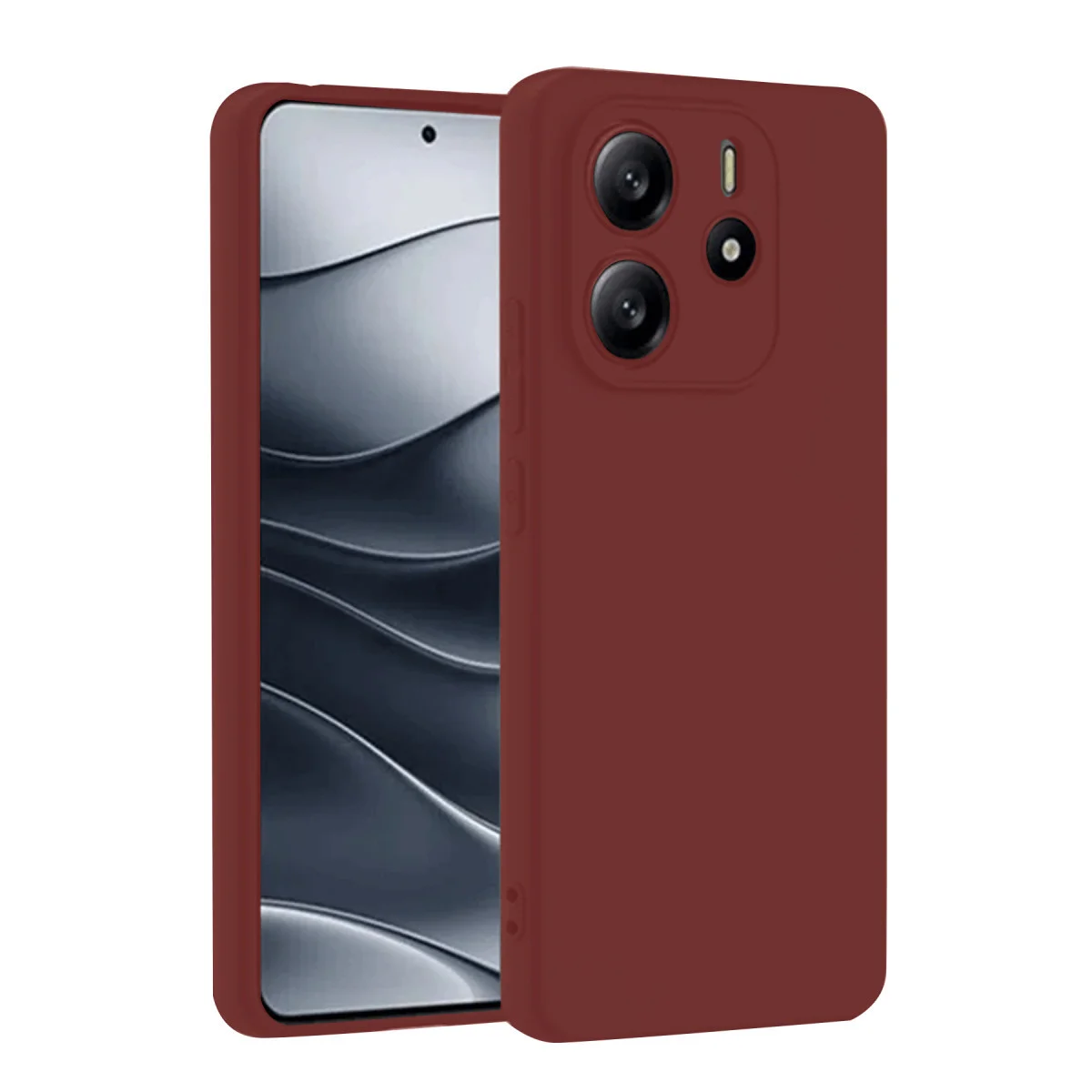 Redmi Note 14 4G Kılıf First Silikon - Bordo