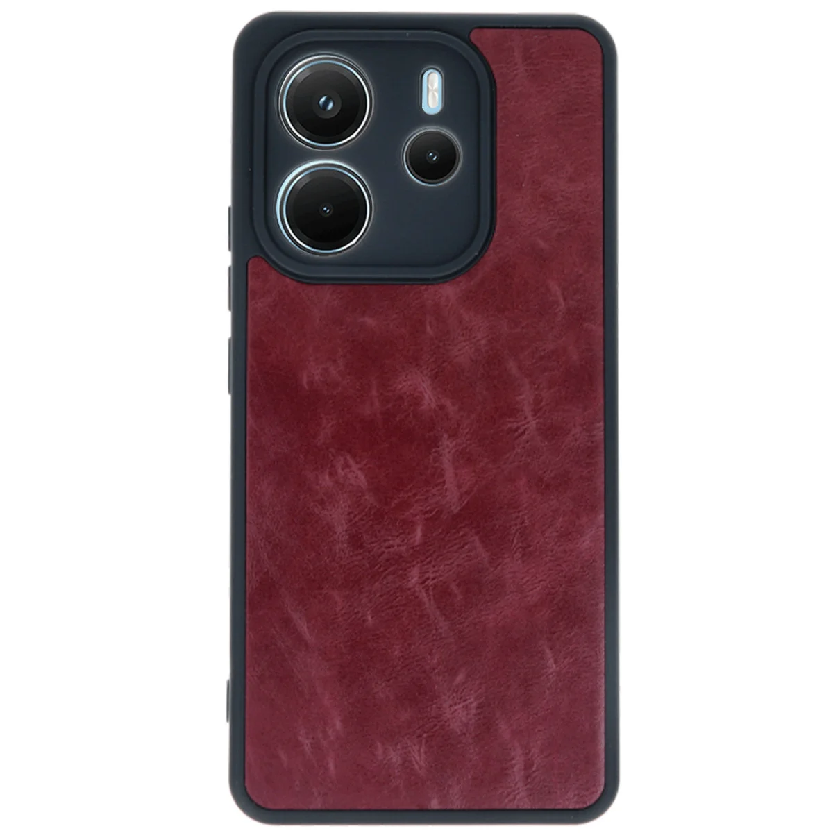Redmi Note 14 4G Kılıf Aras Deri Kapak - Bordo