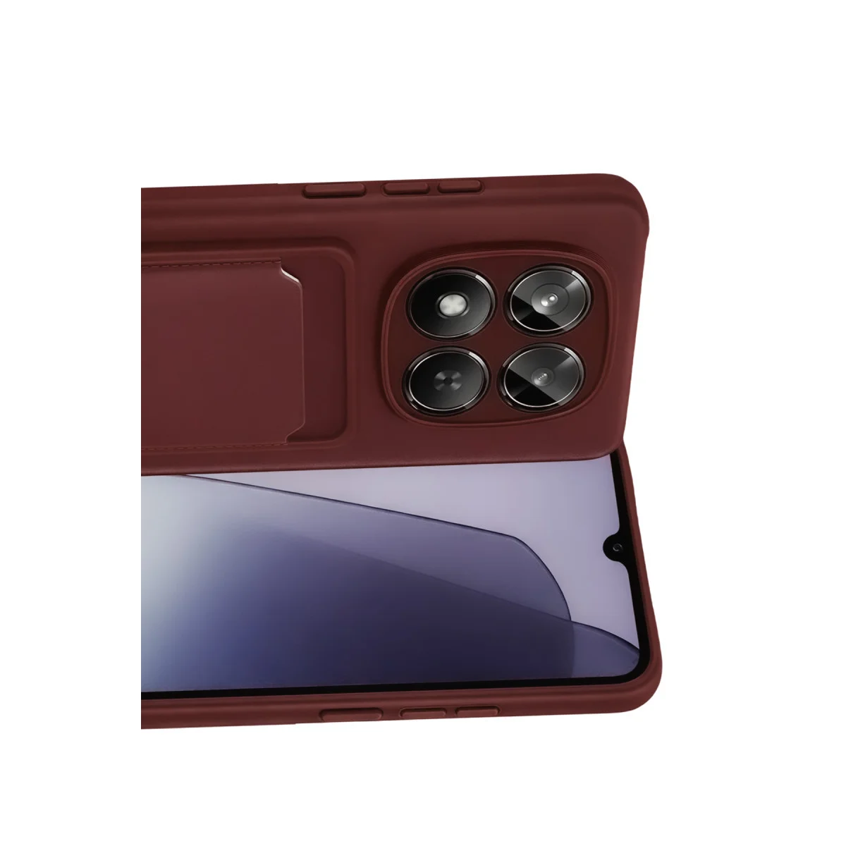 Redmi Note 15 Pro 4G Kelvin Kartvizitli Silikon - Bordo