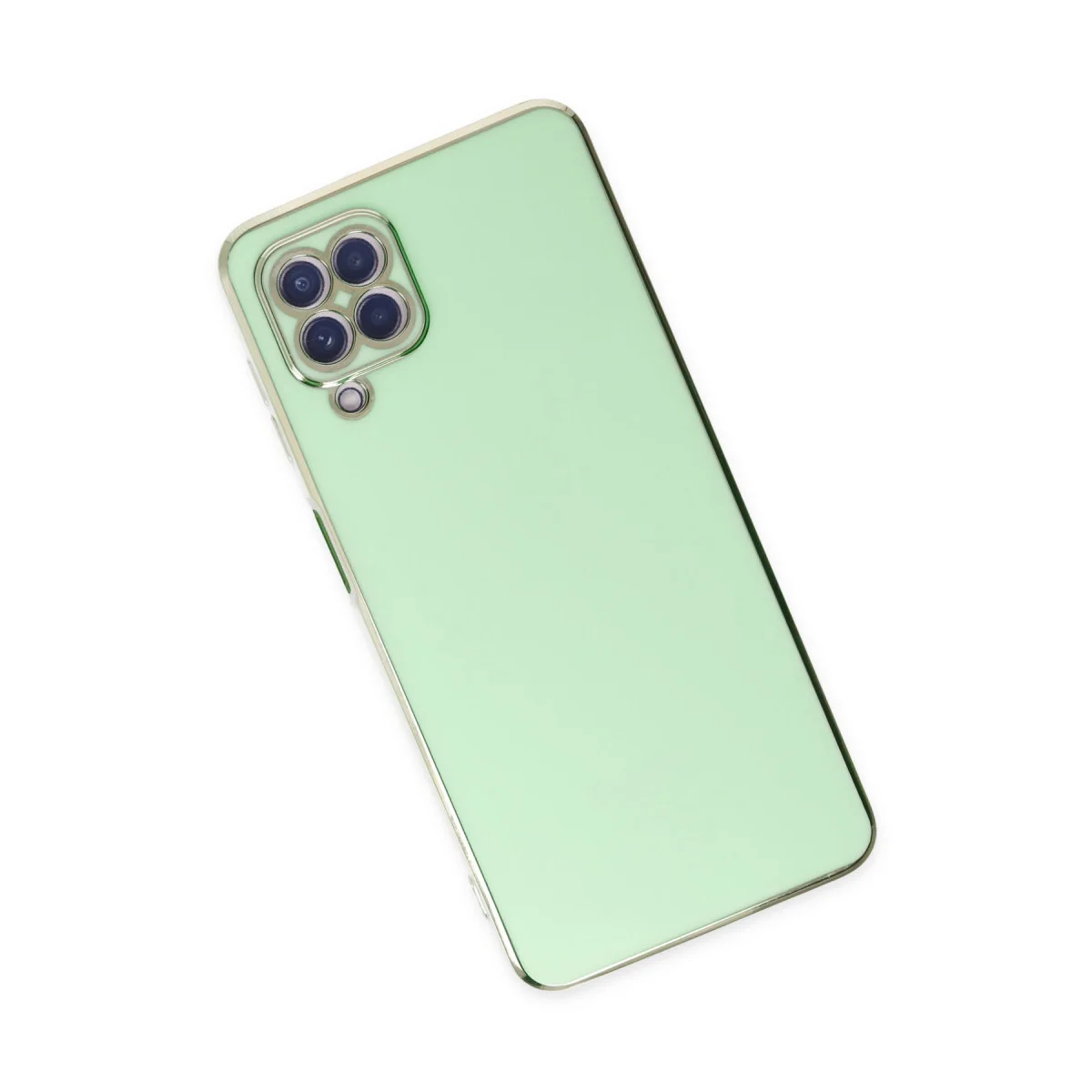 Galaxy A12 Kılıf Volet Silikon - Açık Yeşil