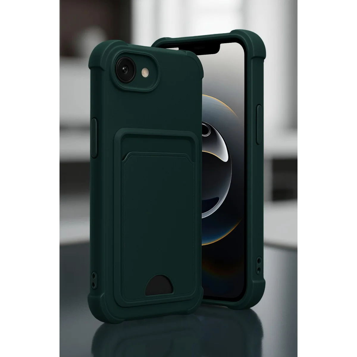 iPhone 16E Kelvin Kartvizitli Silikon - Açık Yeşil