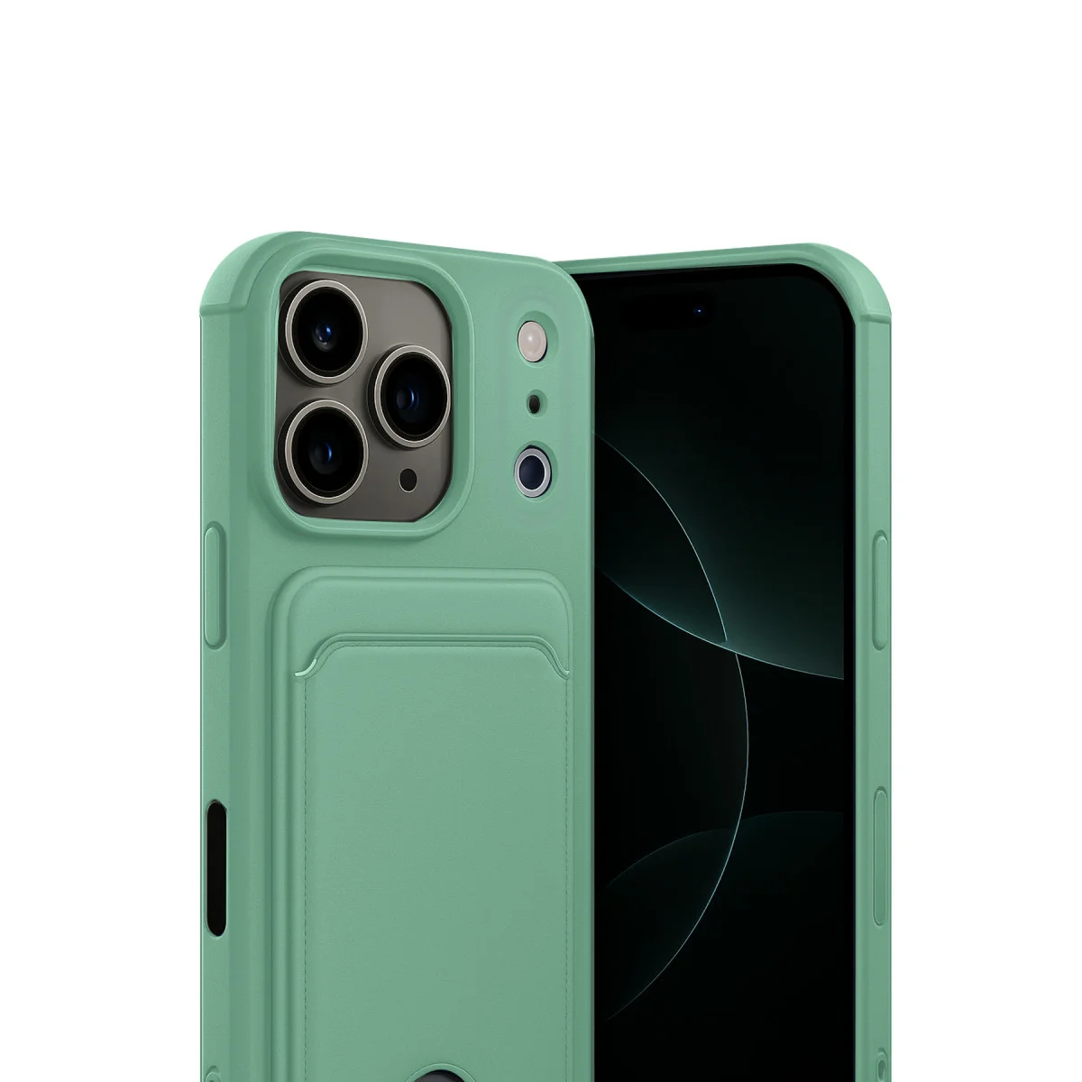 iPhone 17 Pro Kelvin Kartvizitli Silikon - Açık Yeşil