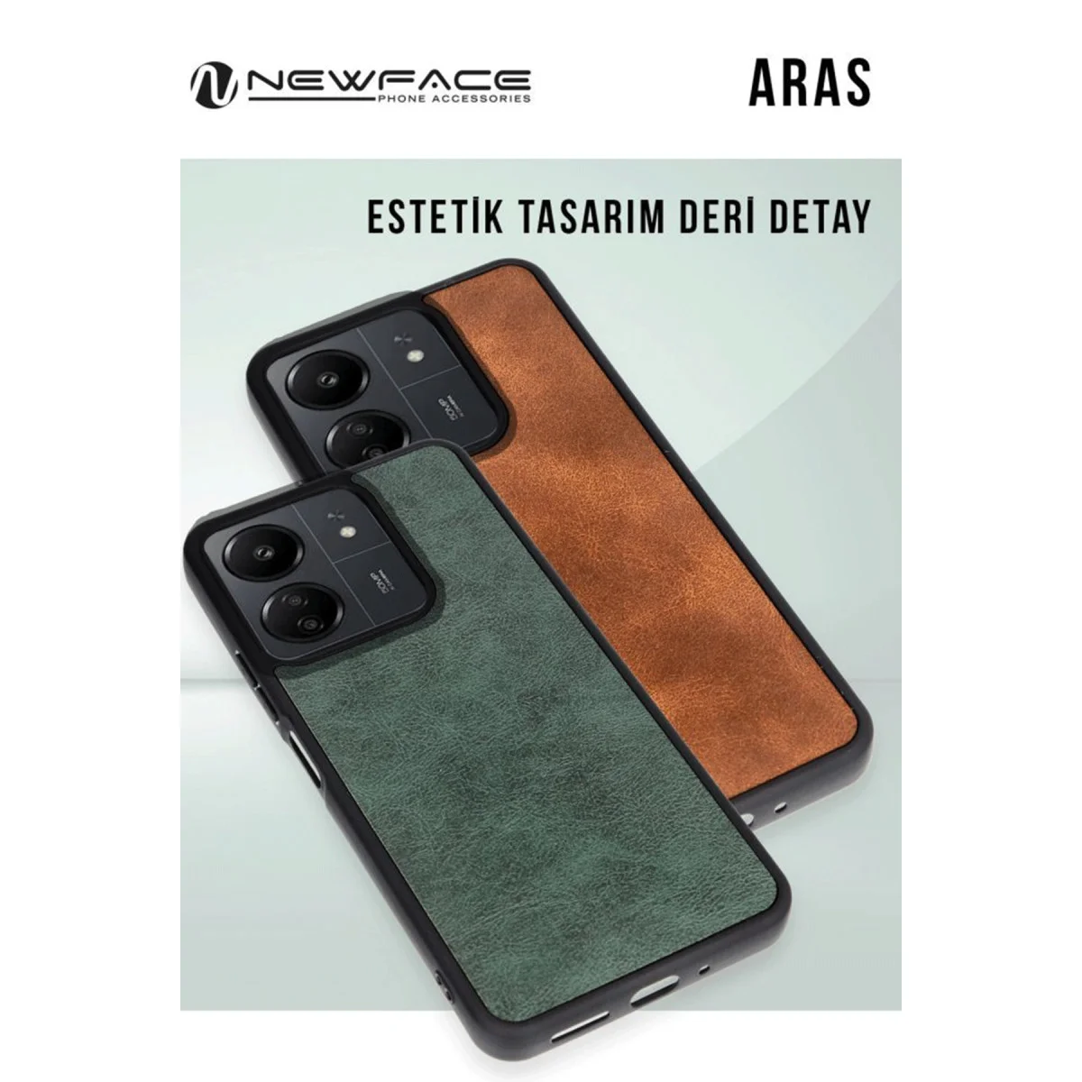 Galaxy A26 Kılıf Aras Deri Kapak - Taba