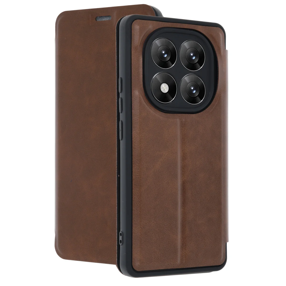 Redmi Note 14 Pro 5G Kılıf Flip Cover - Taba