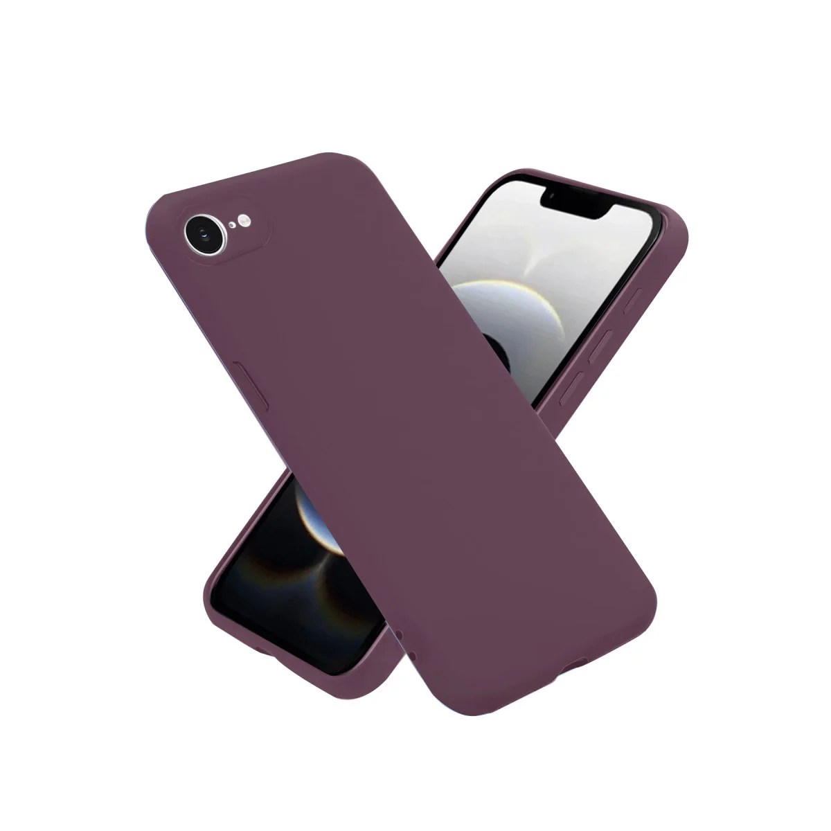 iPhone 16E Kılıf First Silikon - Mürdüm