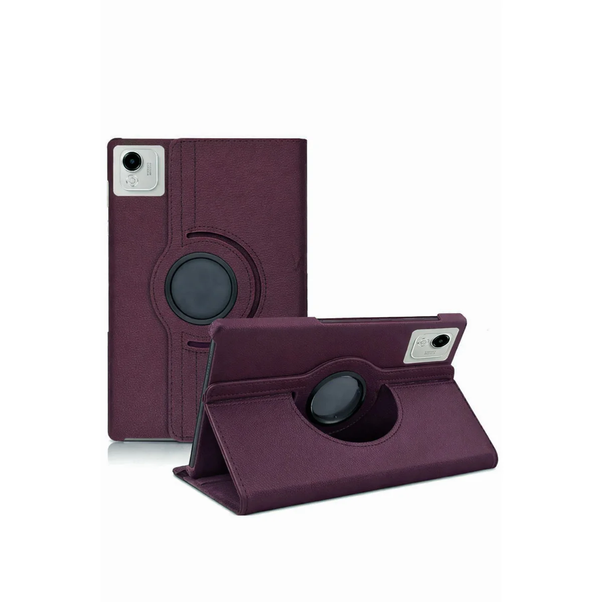 Pad X9A 360 Tablet Deri Kılıf - Mürdüm