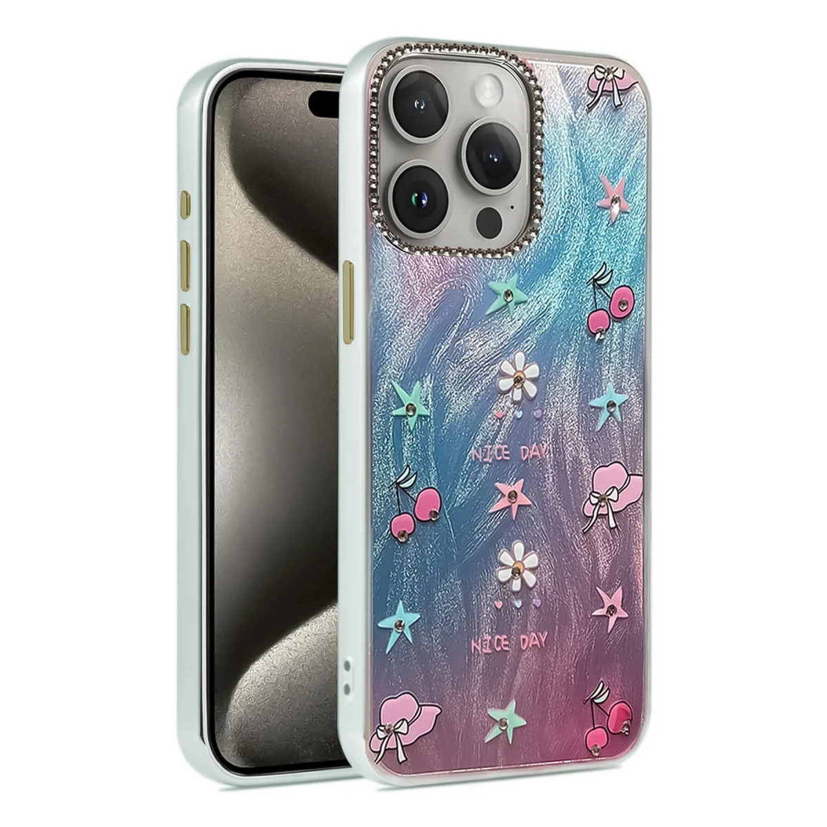 iPhone 14 Pro Kılıf Blade Aynalı Desenli Kapak - Desen 4