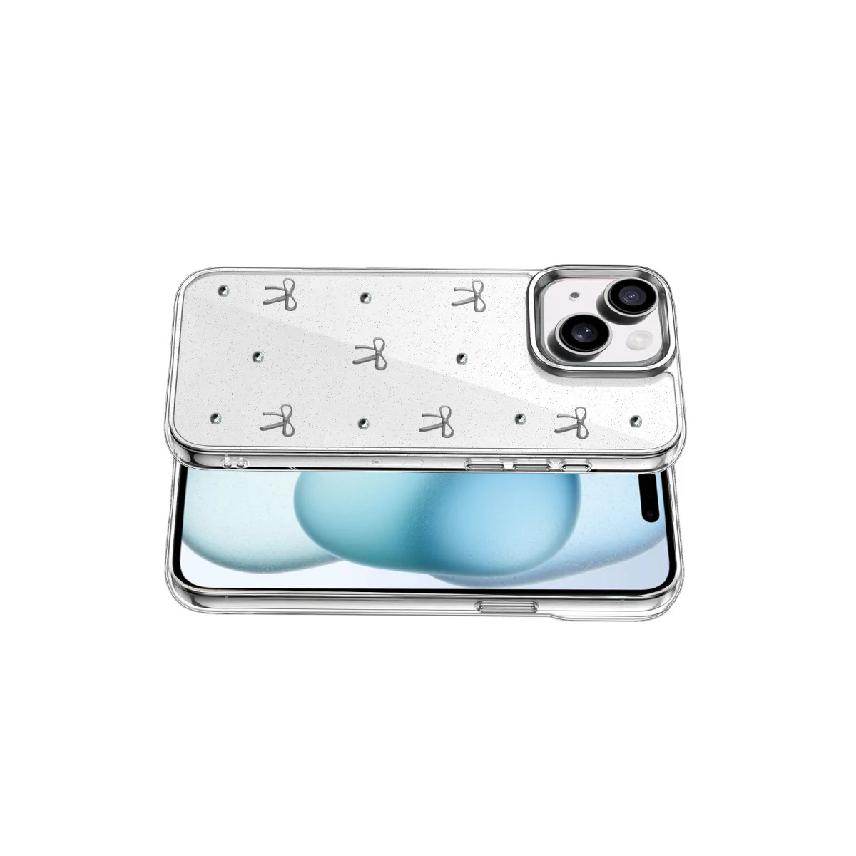 iPhone 15 Plus Fiyonk Desenli Kapak - Desen 5