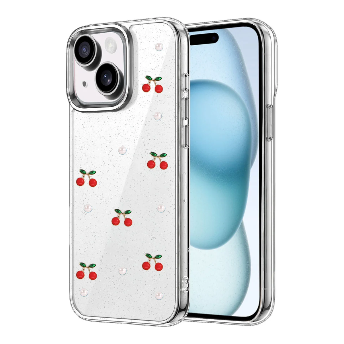 iPhone 15 Plus Fiyonk Desenli Kapak - Desen 9