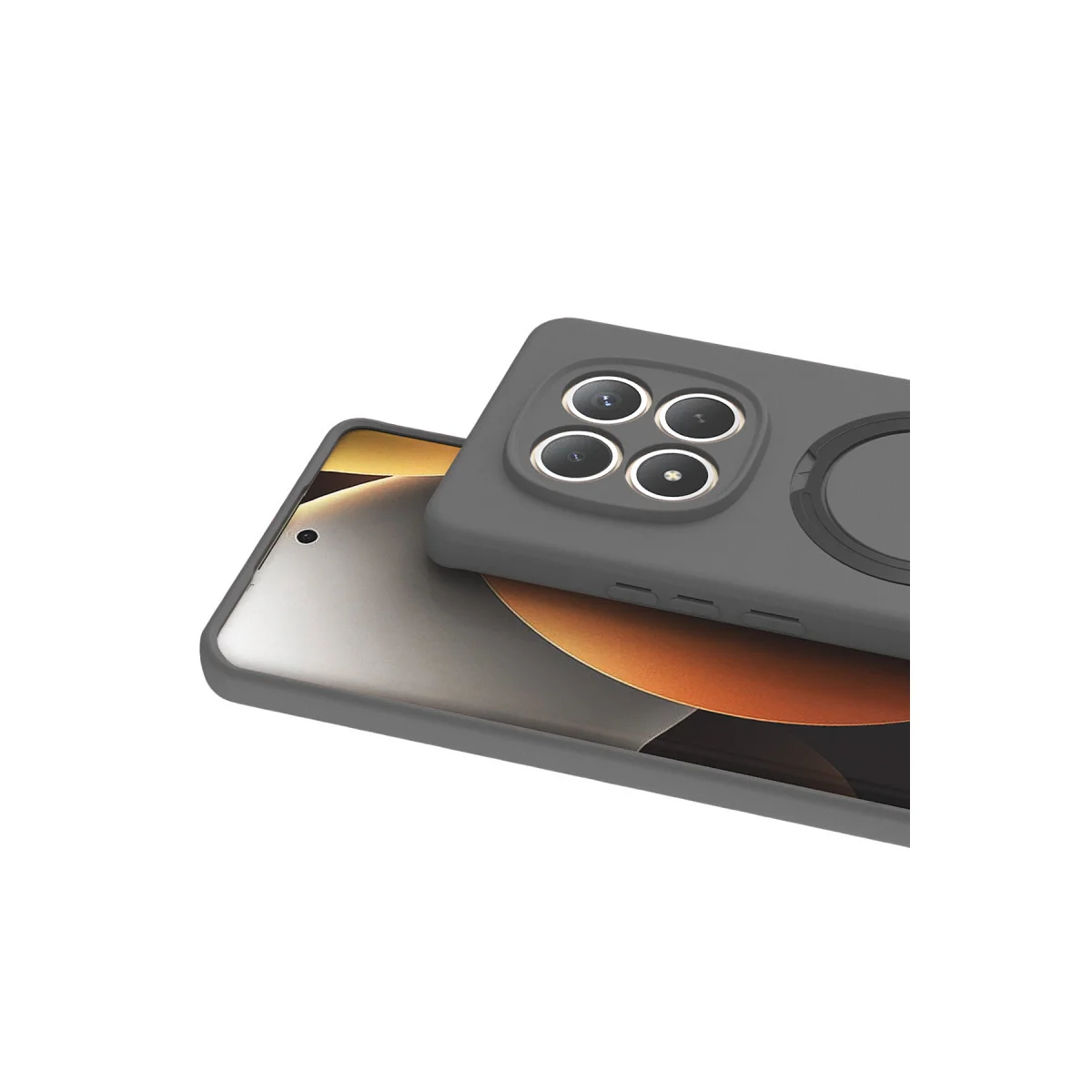 Redmi Note 15 Pro 4G Regal Magsafe Standlı Kapak - Titan Gri