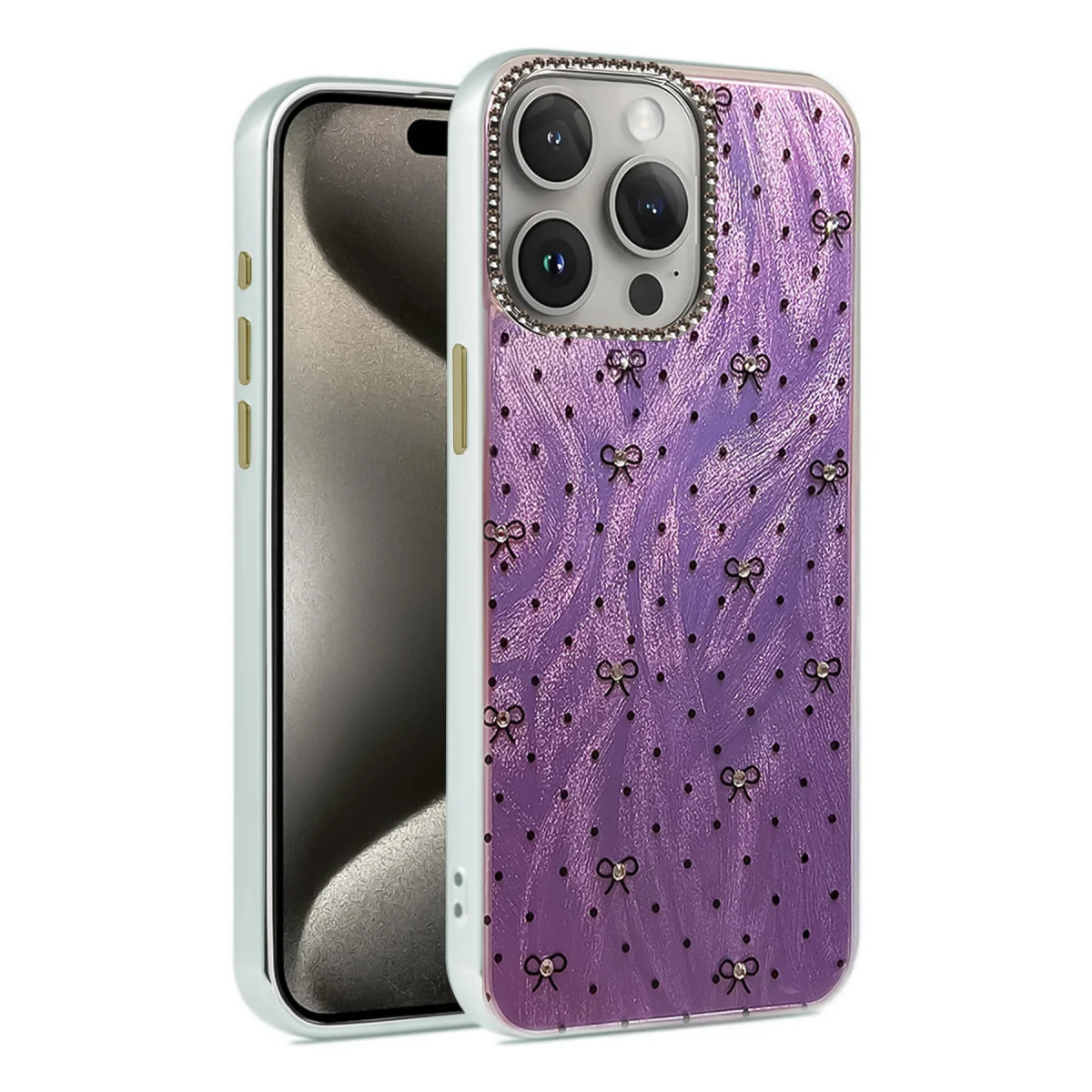 iPhone 15 Pro Kılıf Blade Aynalı Desenli Kapak - Desen 2