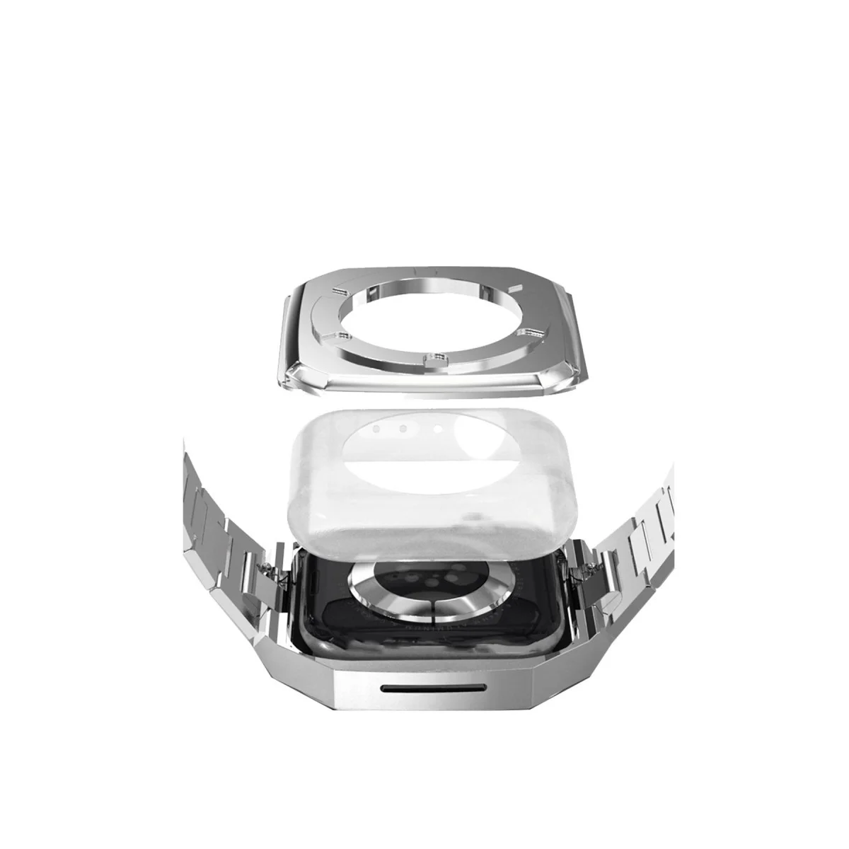 Watch 44mm Metal Petek Kasalı Kordon - Rose Gold