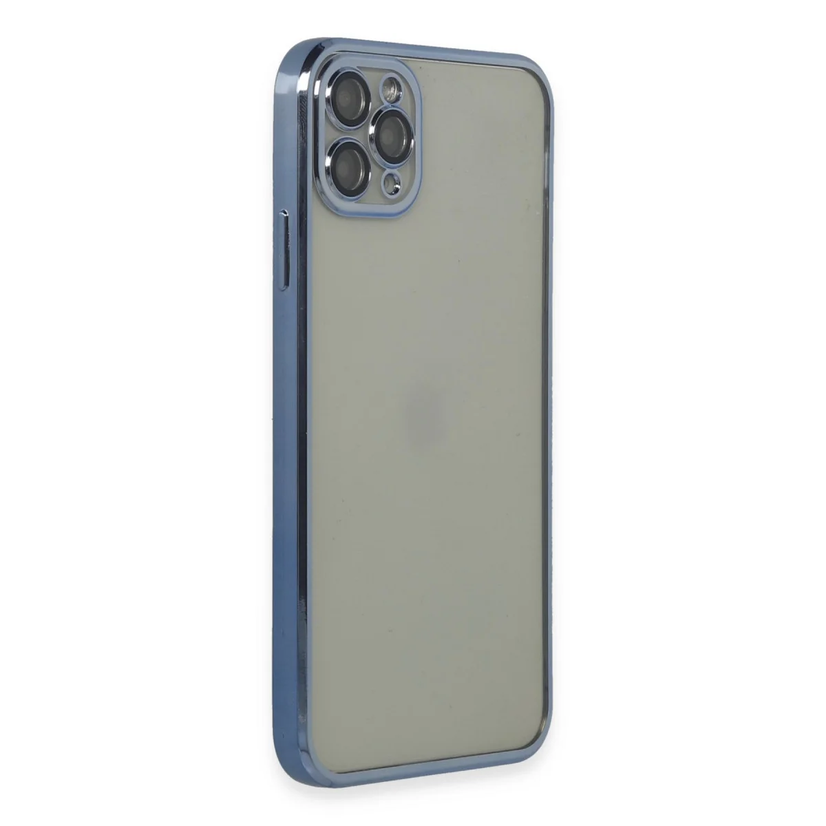 iPhone 11 Pro Max Kılıf Razer Lensli Silikon - Açık Mavi