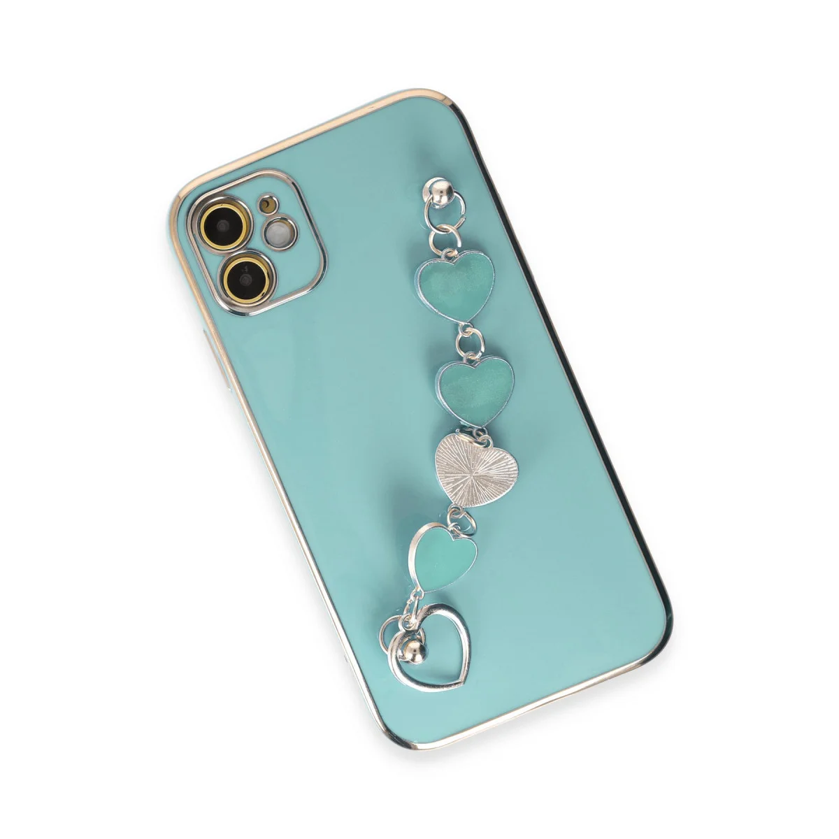 iPhone 12 Kılıf Esila Silikon - Su Yeşili