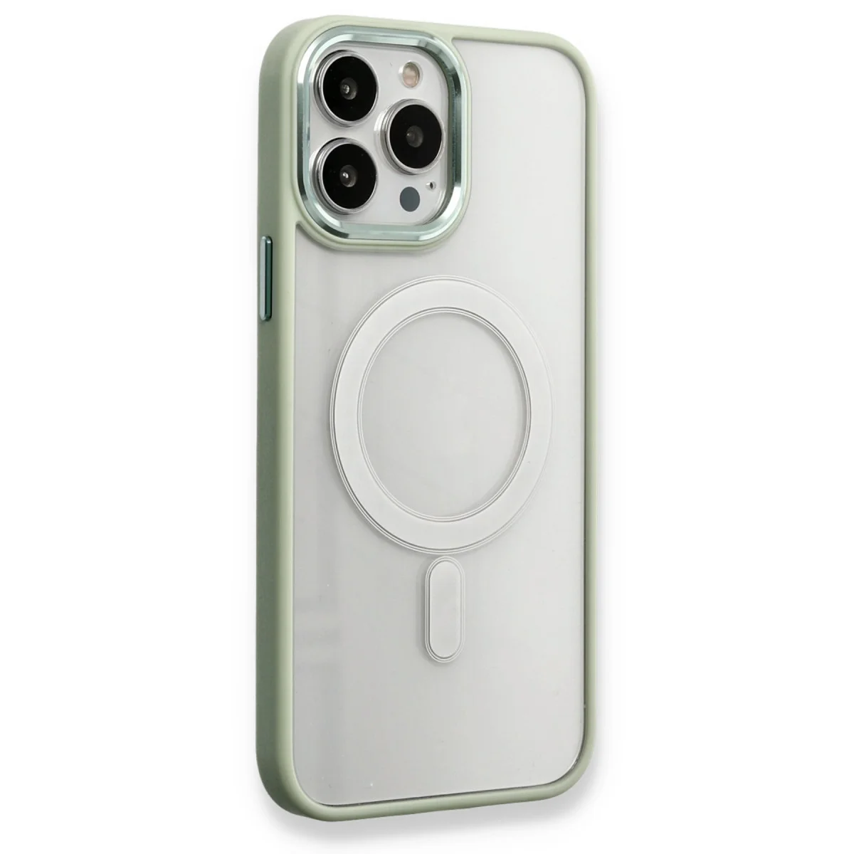 iPhone 14 Pro Max Kılıf Room Magneticsafe Silikon - Su Yeşili
