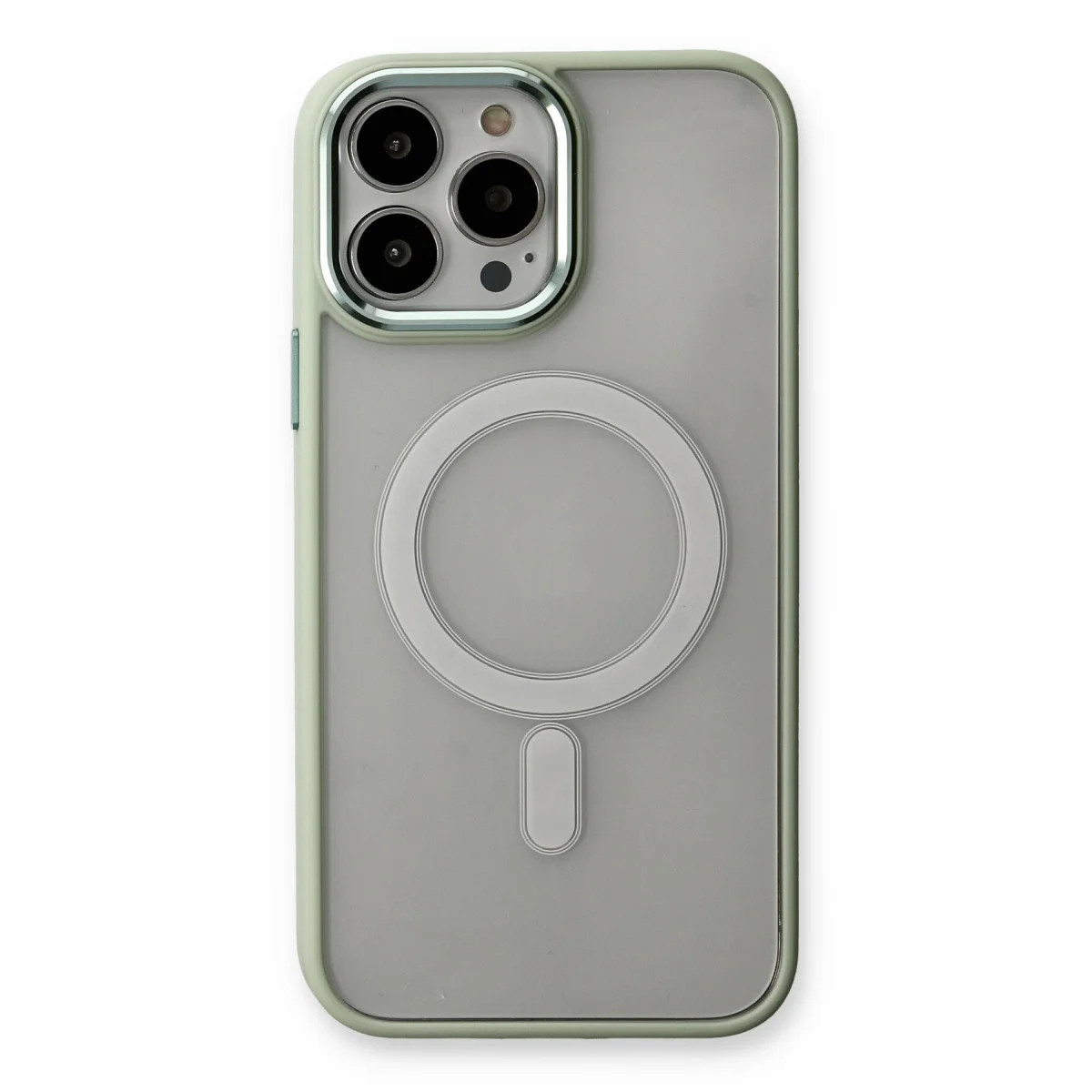 iPhone 14 Pro Max Kılıf Room Magneticsafe Silikon - Su Yeşili