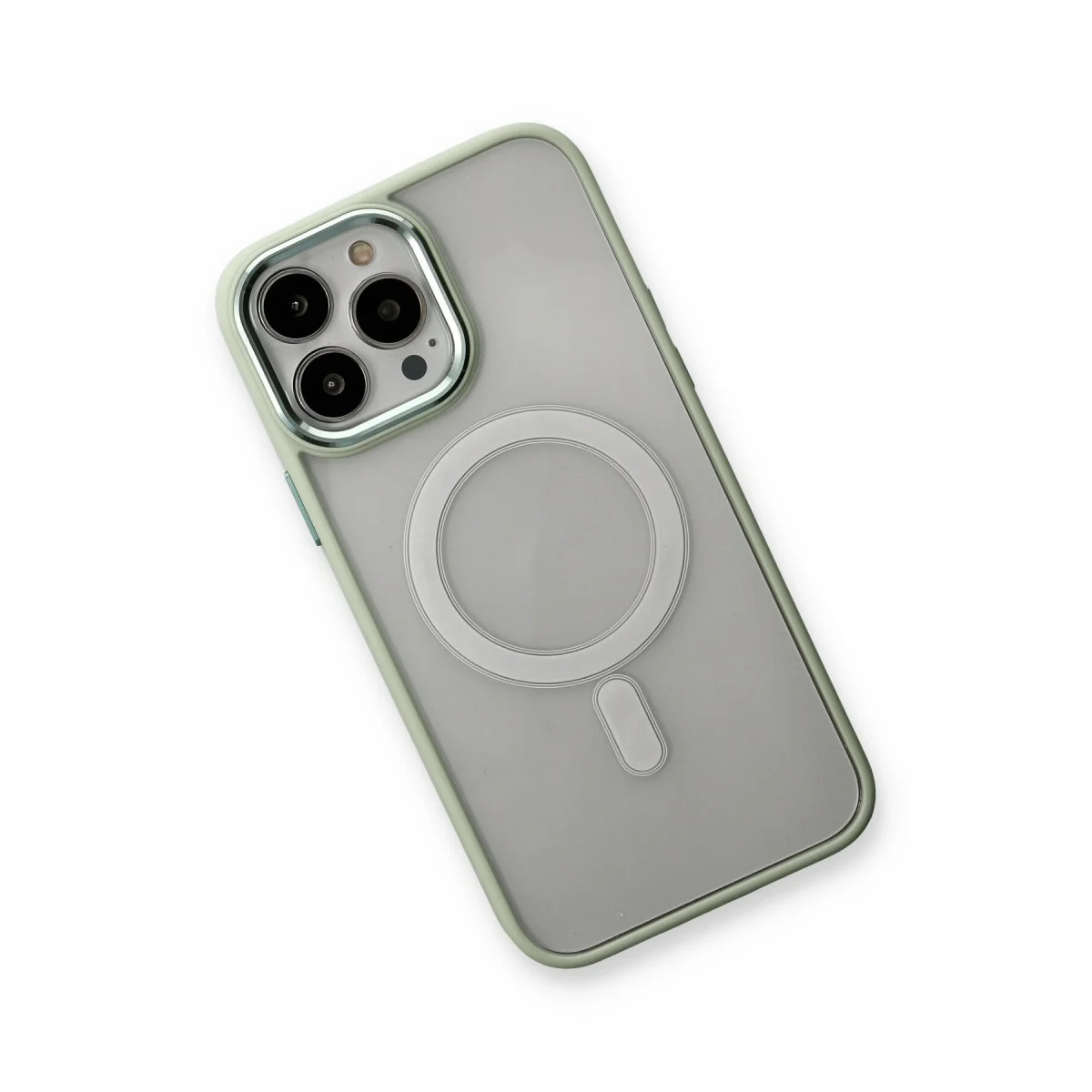 iPhone 14 Pro Max Kılıf Room Magneticsafe Silikon - Su Yeşili