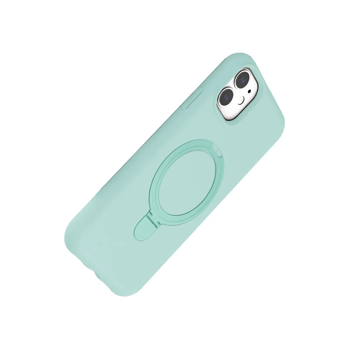 iPhone 11 Regal Magsafe Standlı Kapak - Su Yeşili