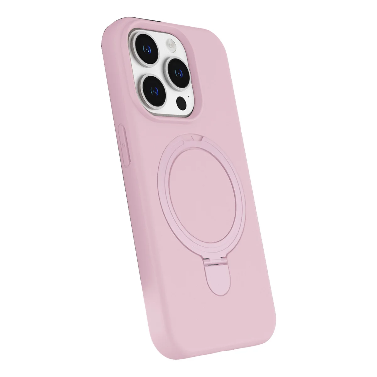 iPhone 15 Pro Max Regal Magsafe Standlı Kapak - Açık Pembe