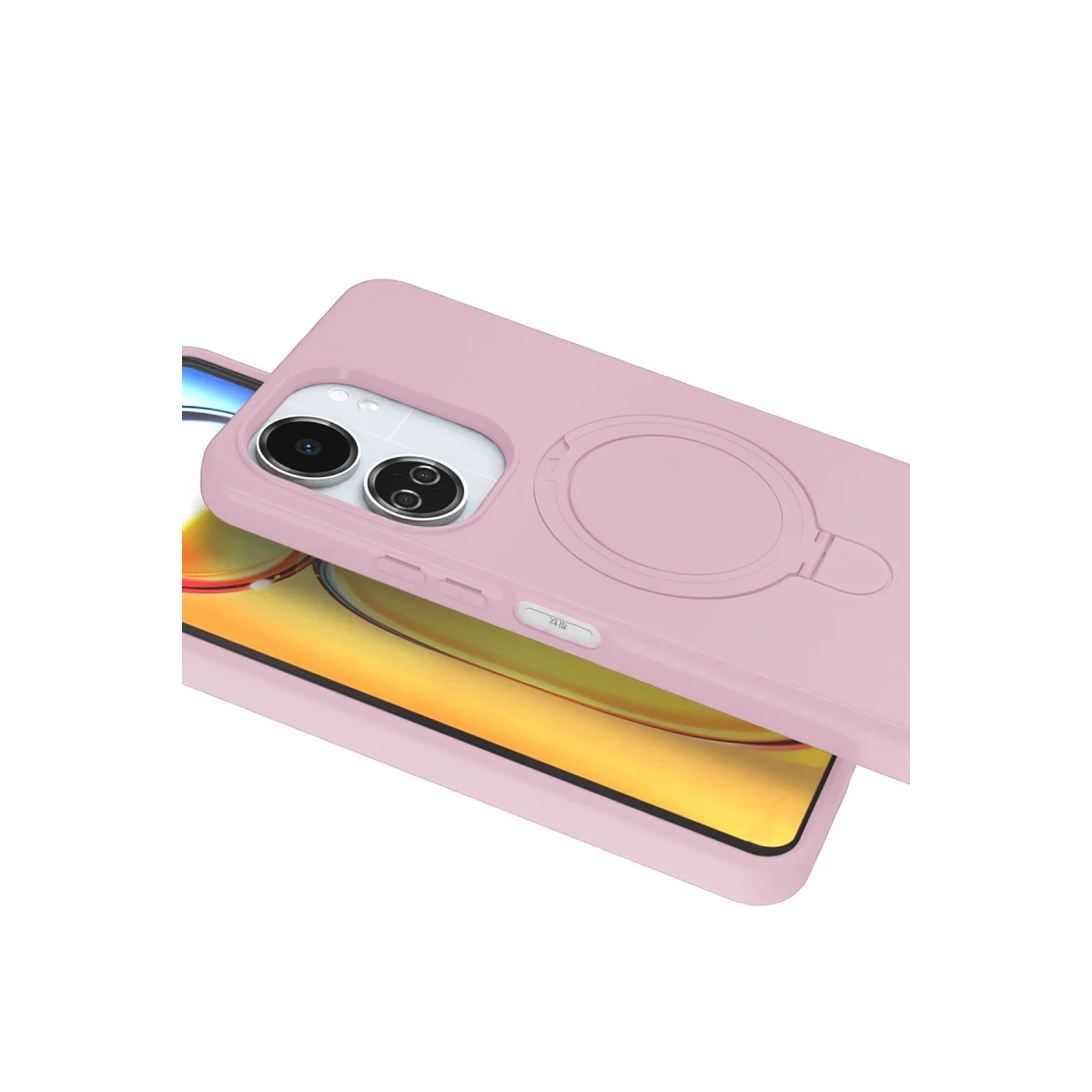 Redmi 13C Regal Magsafe Standlı Kapak - Açık Pembe