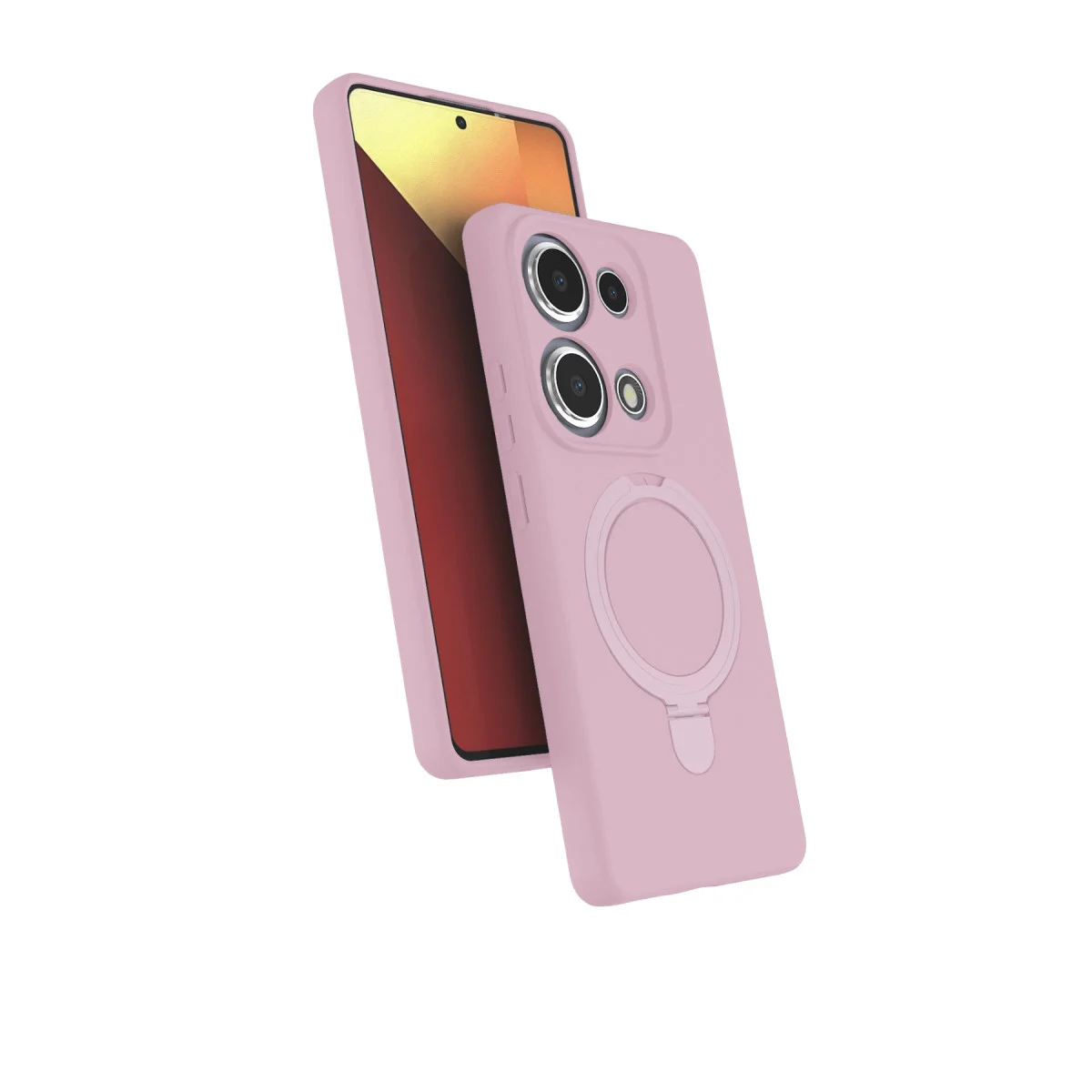 Redmi Note 13 Pro 4G Regal Magsafe Standlı Kapak - Açık Pembe