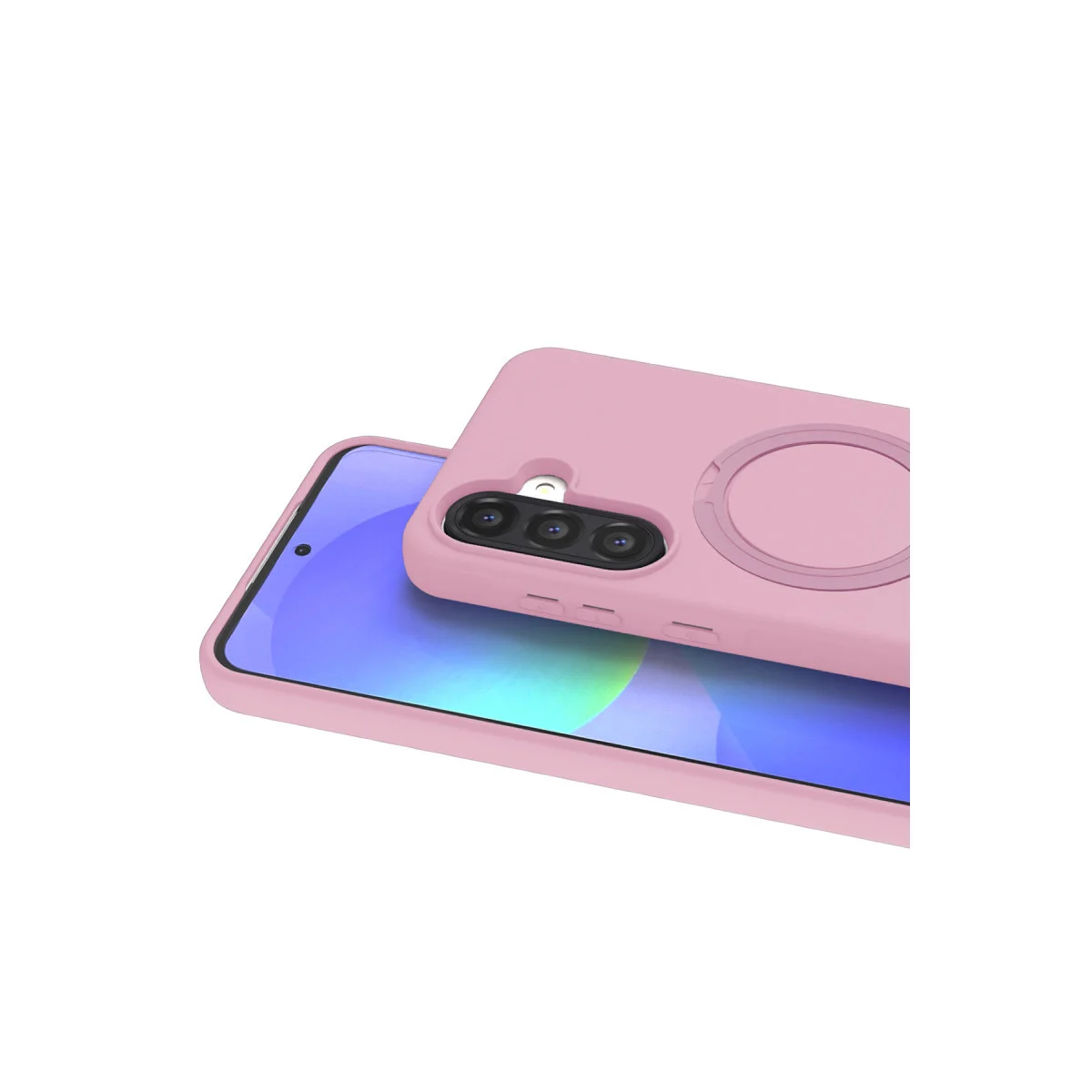 Galaxy A37 5G Regal Magsafe Standlı Kapak - Açık Pembe