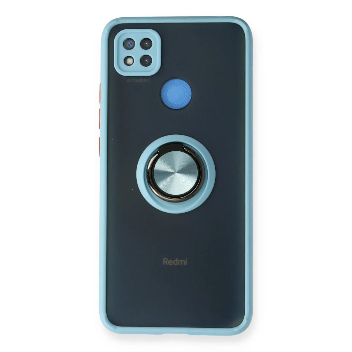 Redmi 9C Kılıf Montreal Yüzüklü Silikon Kapak - Buz Mavi