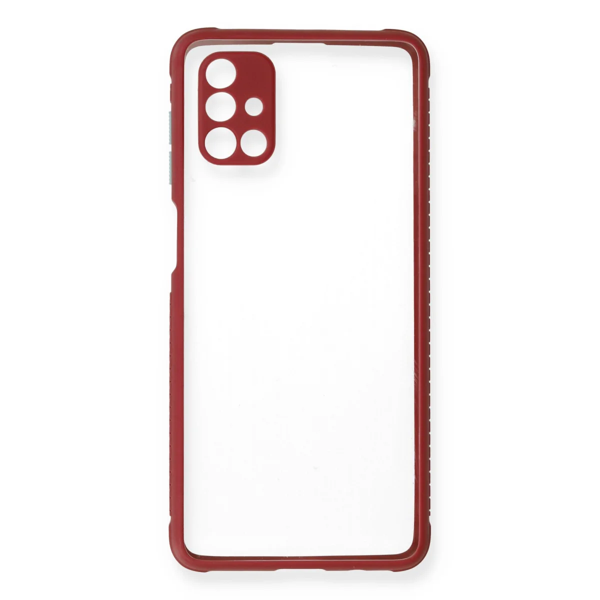 Galaxy M51 Kılıf Miami Şeffaf Silikon - Fuşya