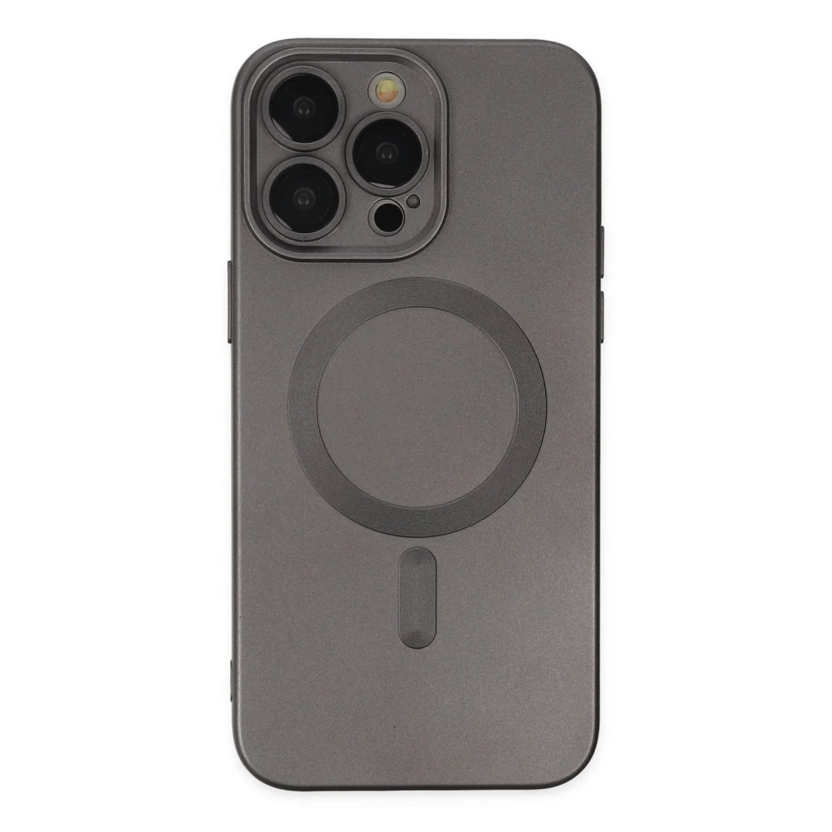 iPhone 13 Pro Kılıf Moshi Lens Magneticsafe Silikon - Füme