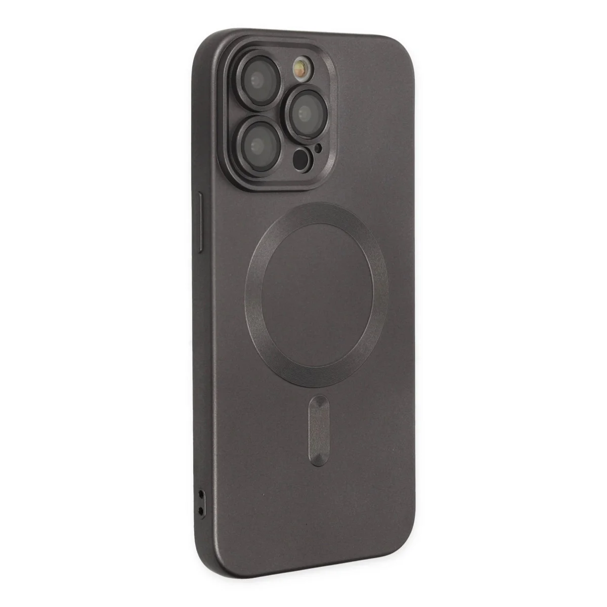 iPhone 13 Pro Kılıf Moshi Lens Magneticsafe Silikon - Füme
