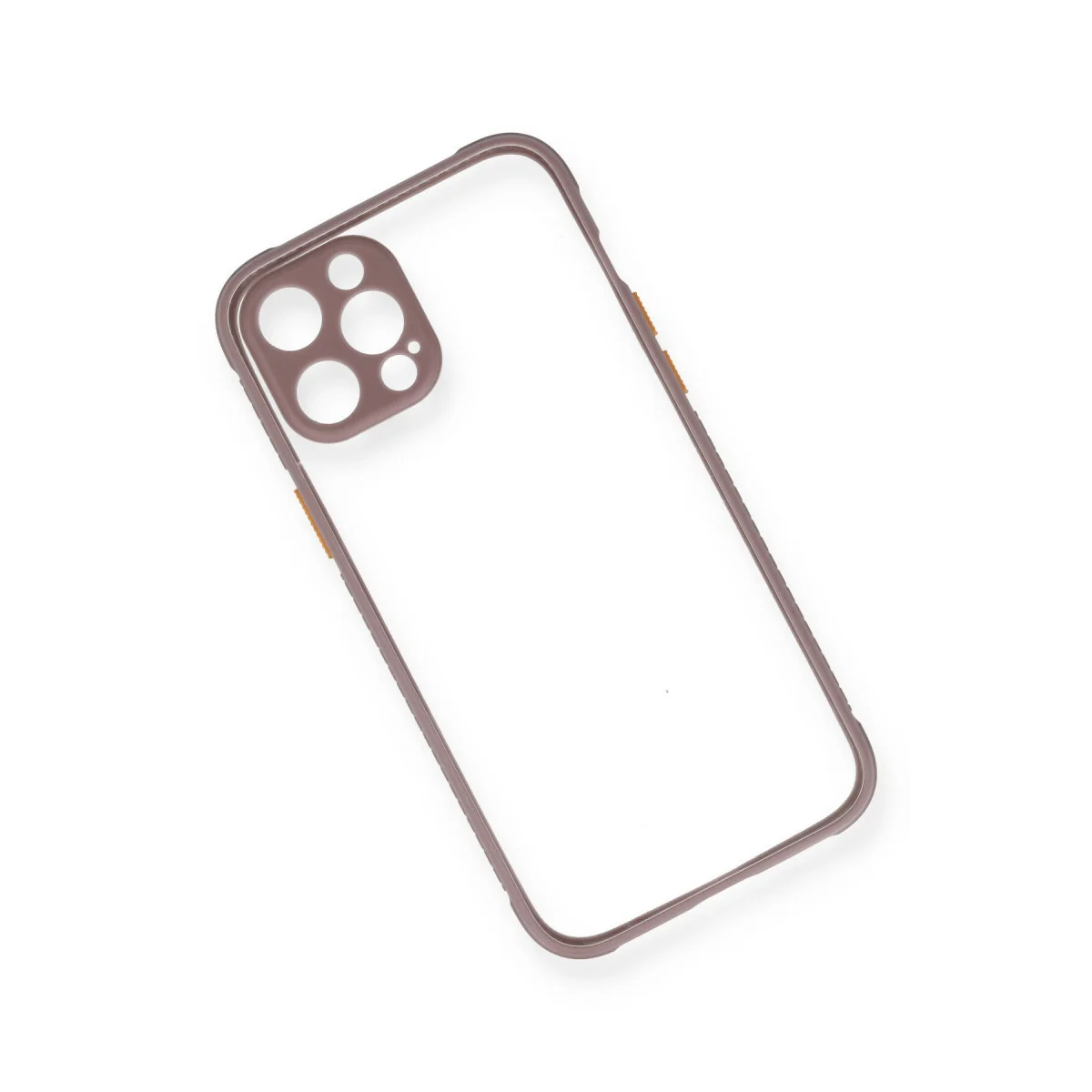 iPhone 12 Pro Kılıf Miami Şeffaf Silikon - Açık Mor