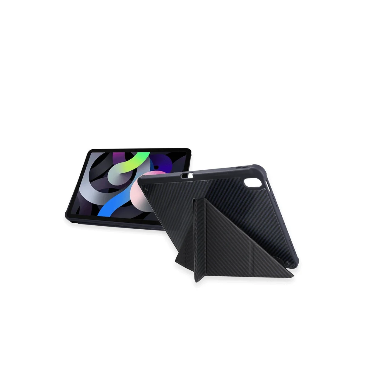 iPad Pro 11 (2024) Kılıf Color Karbon Tablet Kılıfı - Koyu Gri