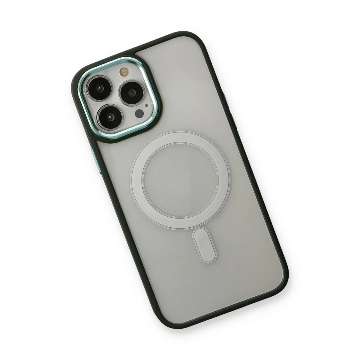 iPhone 14 Pro Max Kılıf Room Magneticsafe Silikon - Köknar Yeşili