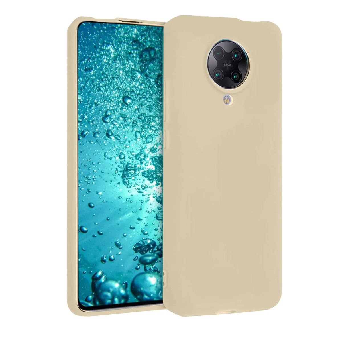 Redmi K30 Pro Kılıf Nano içi Kadife Silikon - Kemik