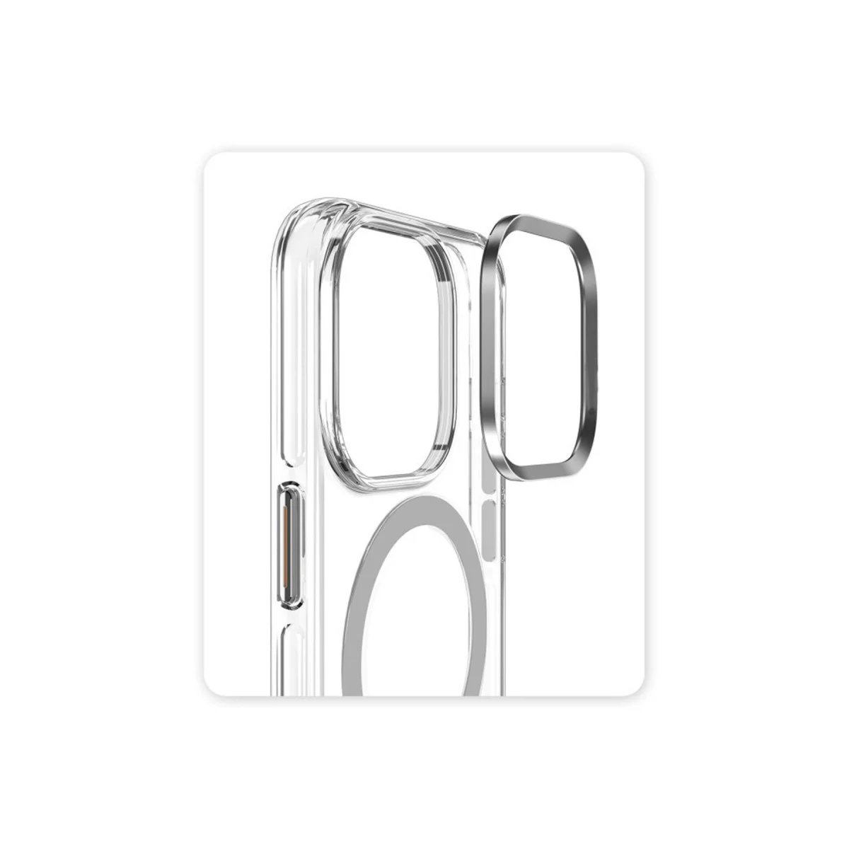 iPhone 15 Pro Kılıf Crystal Magsafe Kapak - Şeffaf