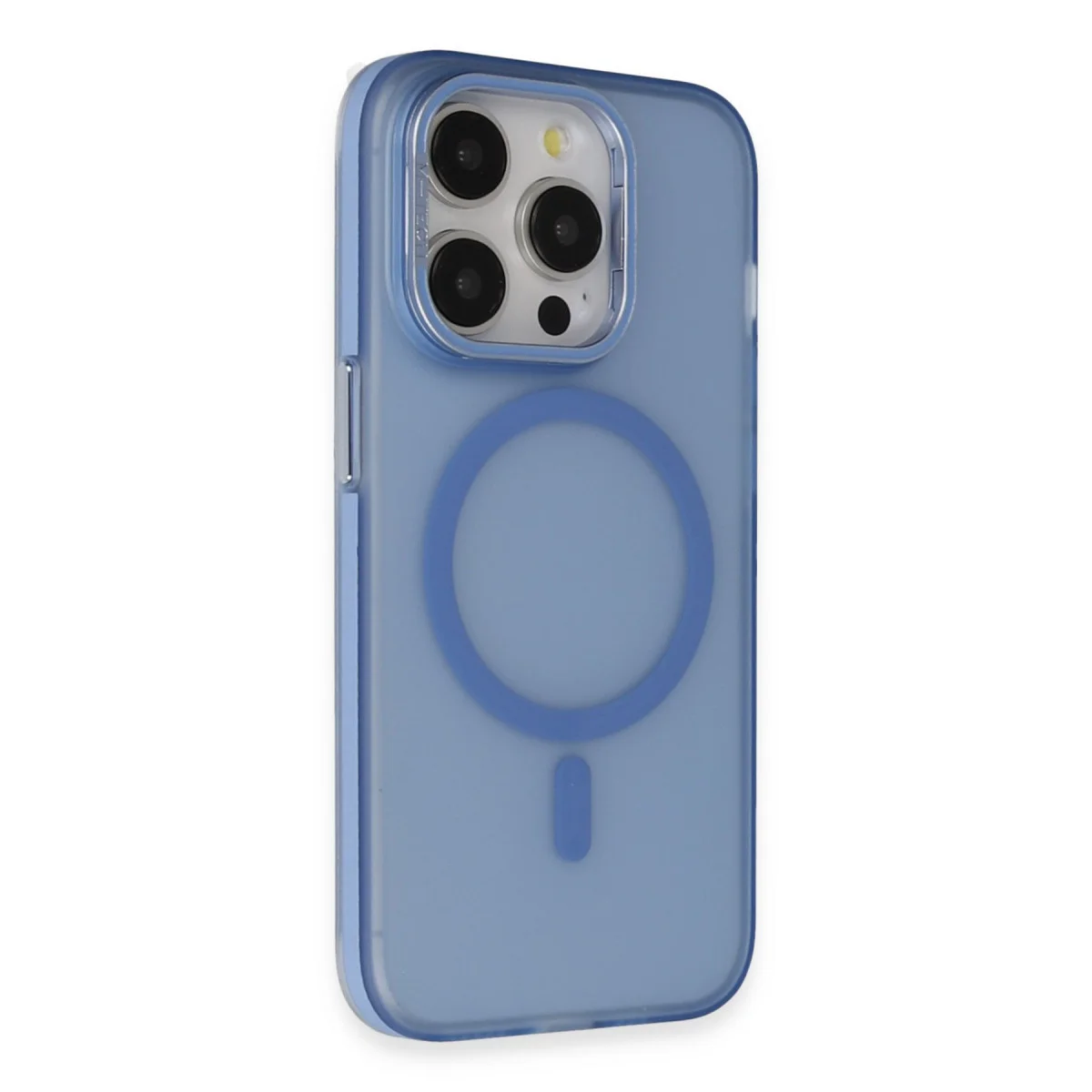 iPhone 15 Pro Max Frost Standlı Magsafe Kapak - Sierra Blue