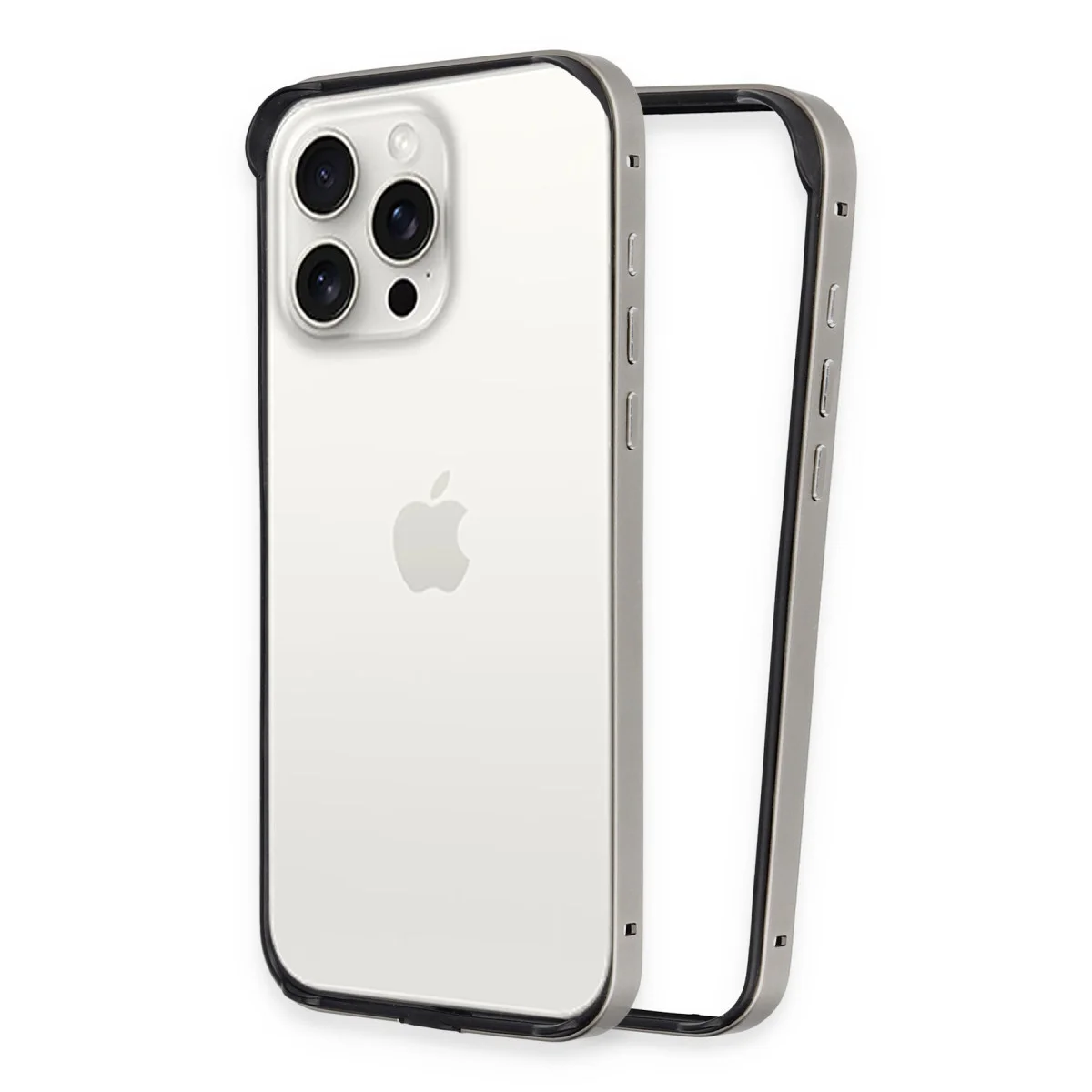 iPhone 14 Pro Max Land Bumper Koruma Kapak - Titan Gri