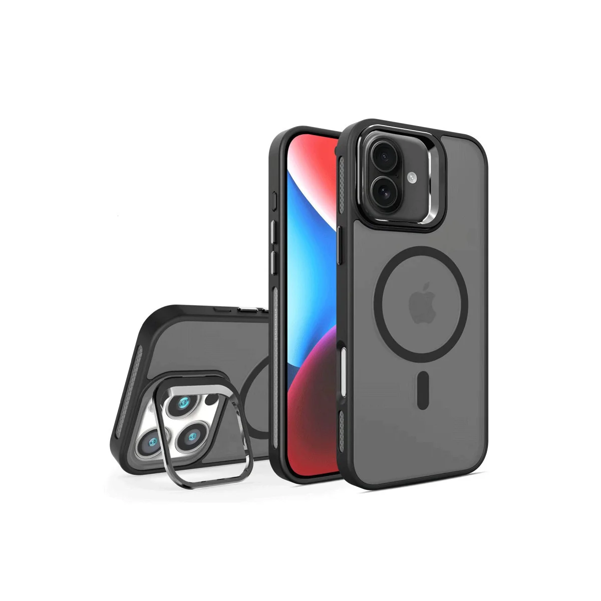 iPhone 16 Plus Flet Lens Magsafe Kapak - Siyah
