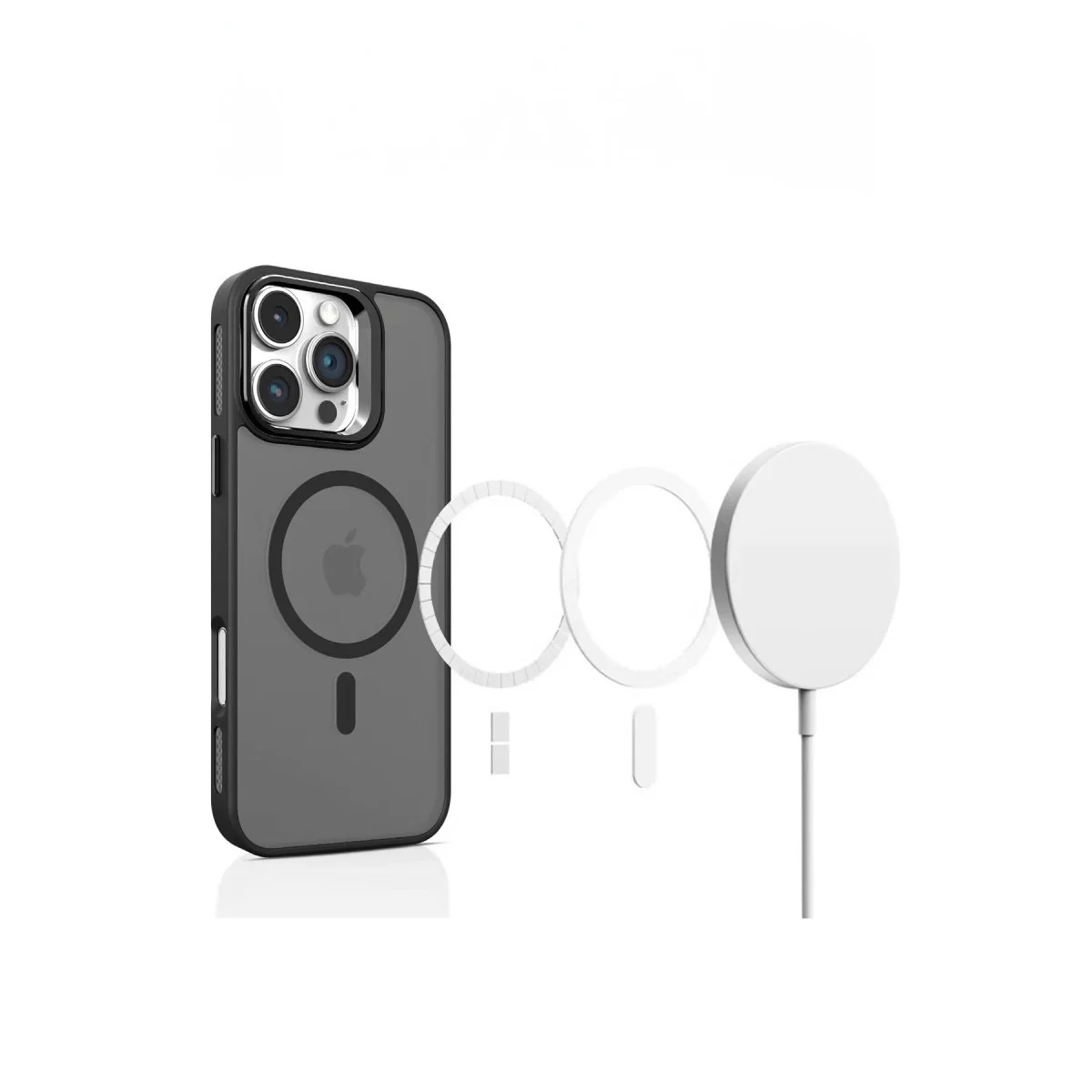 iPhone 16 Plus Flet Lens Magsafe Kapak - Siyah