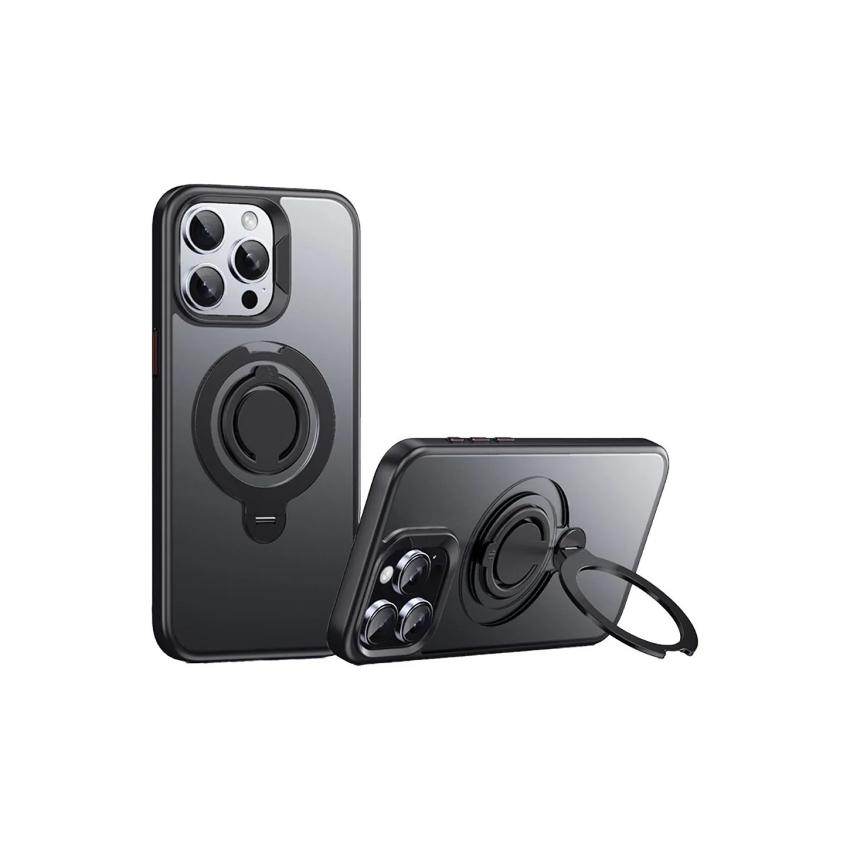 iPhone 14 Pro Max Avatar 360 Dönen Magsafe Kapak - Siyah