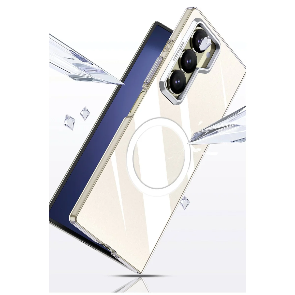 Galaxy Z Fold 6 Crystal Magsafe Kapak - Şeffaf