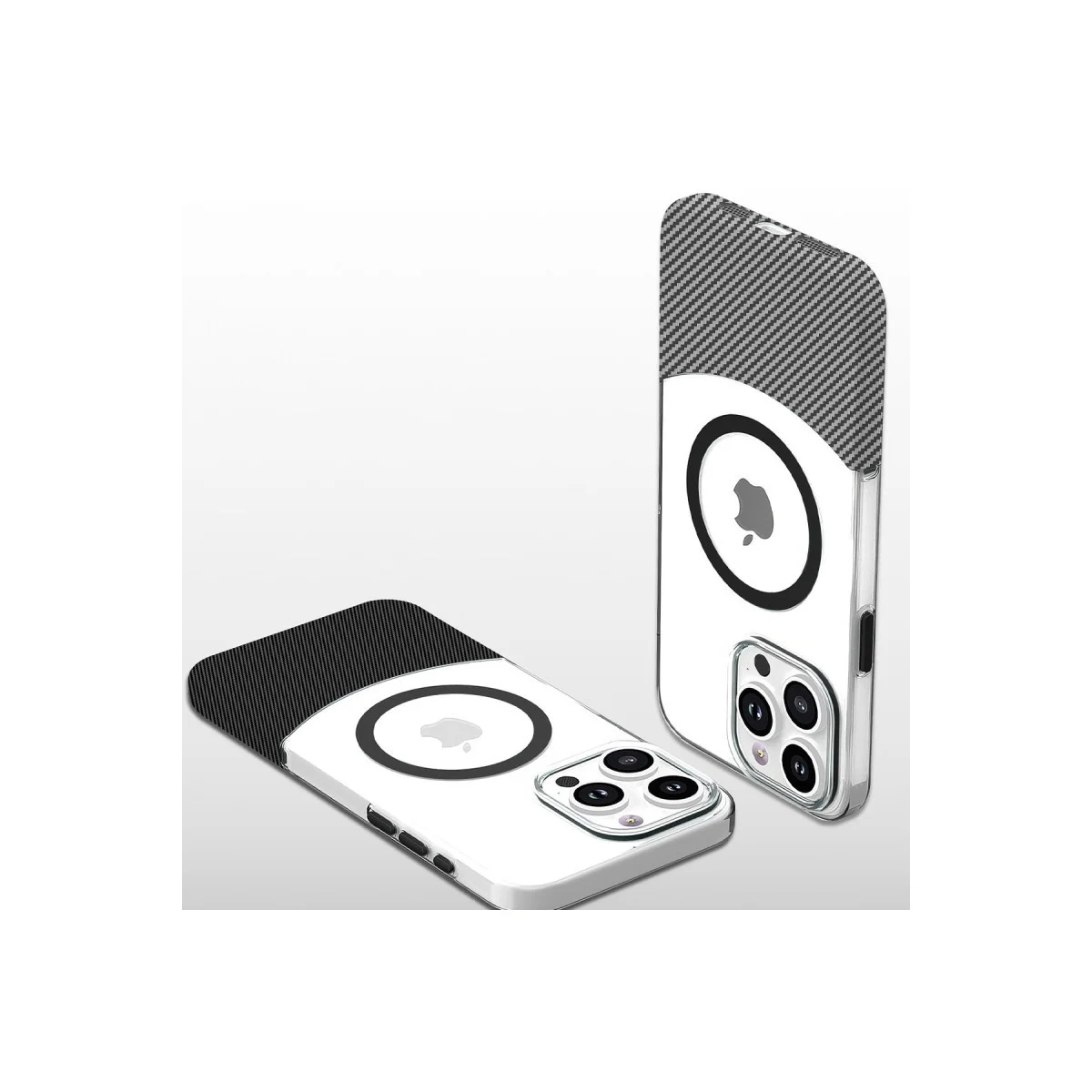 iPhone 16 Carbon Puzzle Magsafe Kapak - Siyah