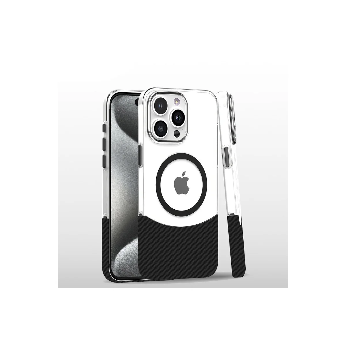 iPhone 16 Pro Carbon Puzzle Magsafe Kapak - Siyah-2