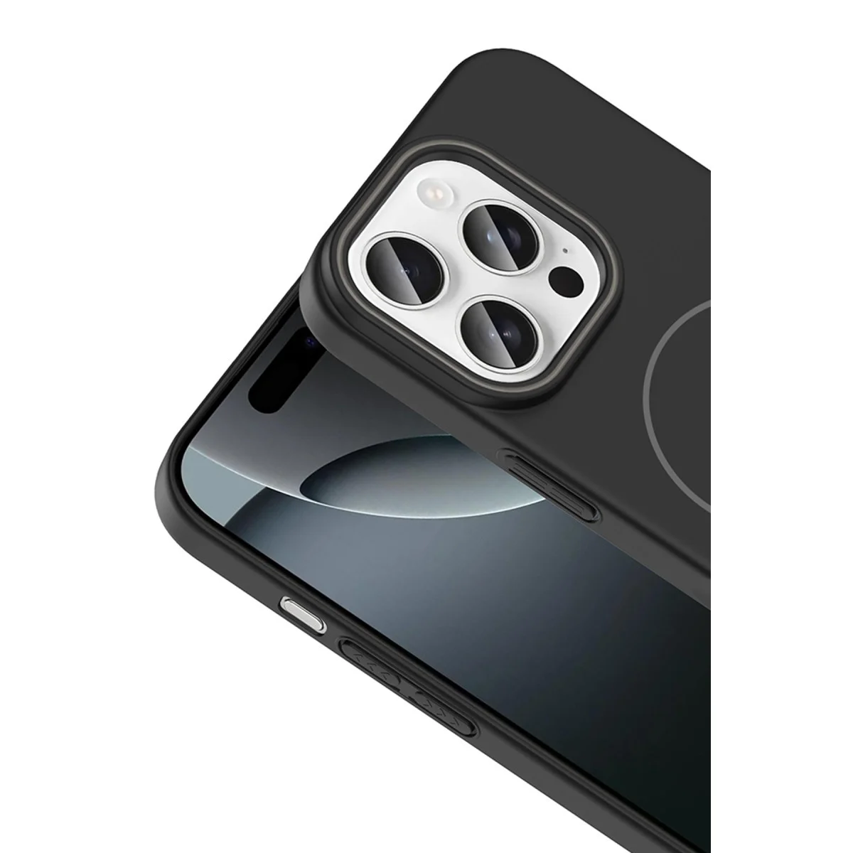 iPhone 16 Pro Max Broş Magsafe Kapak - Siyah