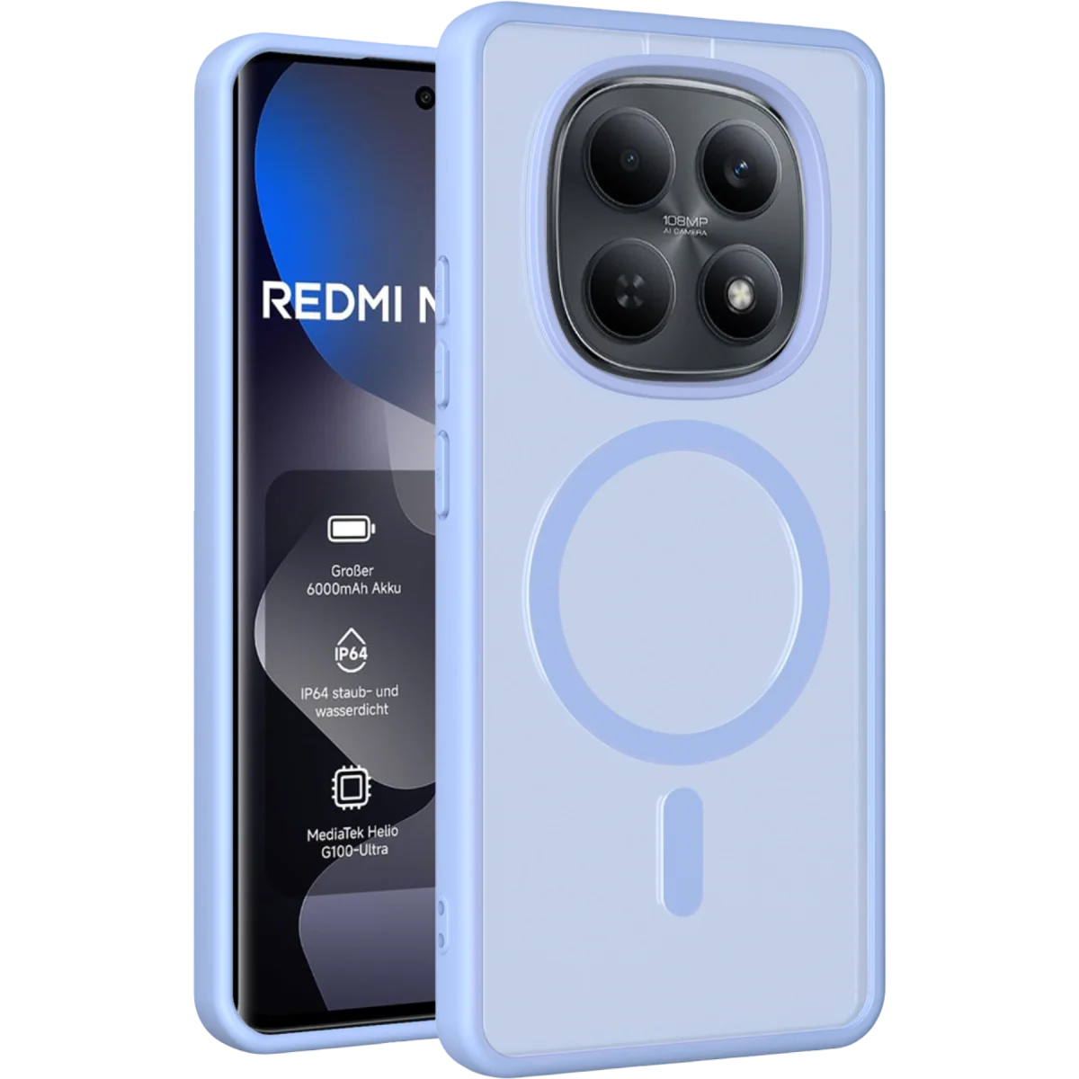 Redmi Note 15 Pro 5G Jota Magsafe Kapak - Açık Mavi